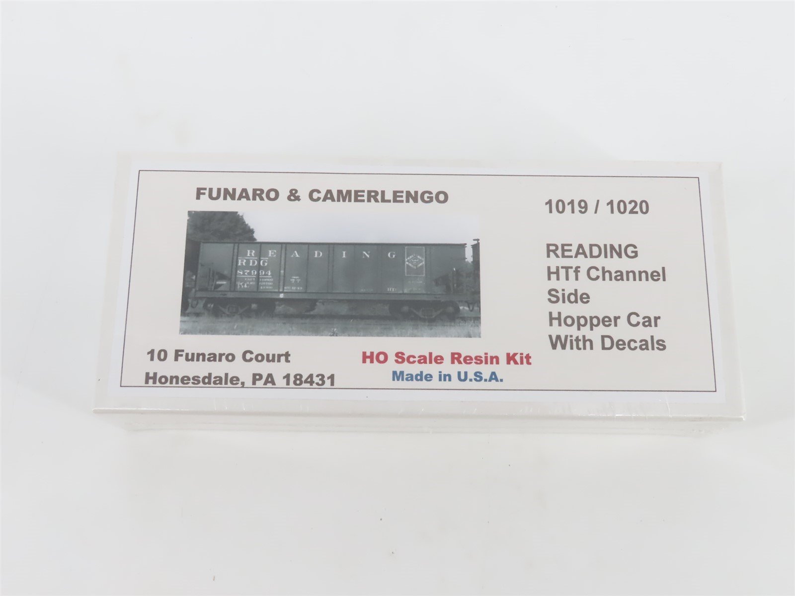 HO Funaro & Camerlengo Resin Kit 1019/1020 Undecorated RDG 2-Bay Hopper - SEALED