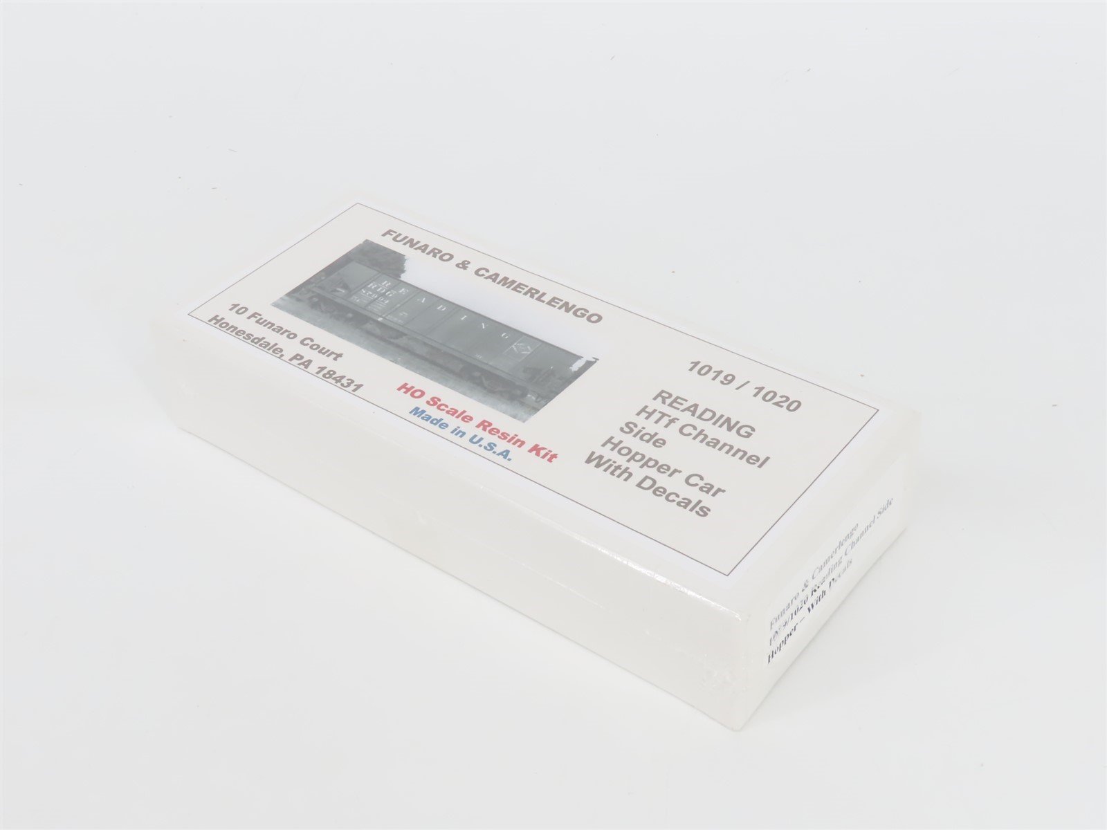 HO Funaro & Camerlengo Resin Kit 1019/1020 Undecorated RDG 2-Bay Hopper - SEALED