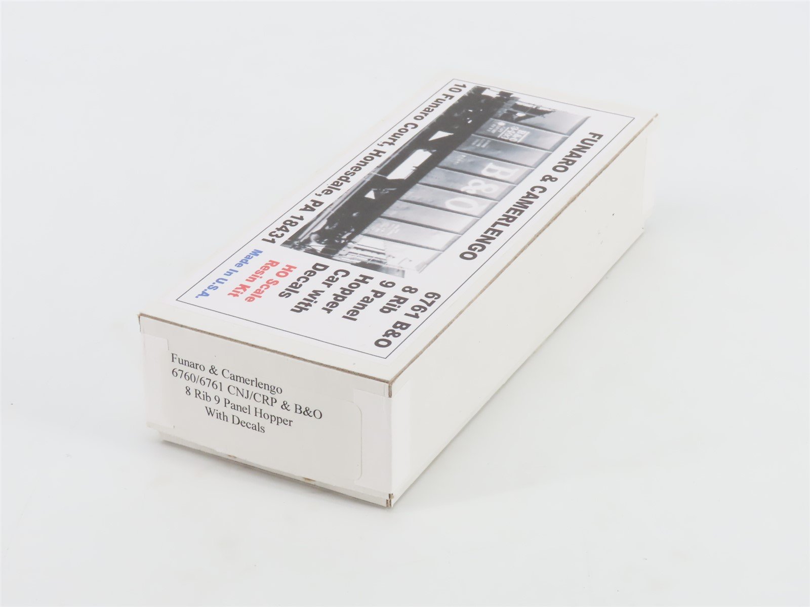 HO Funaro & Camerlengo Resin Kit 6761 Undecorated B&O/CNJ/CRP 2-Bay Hopper