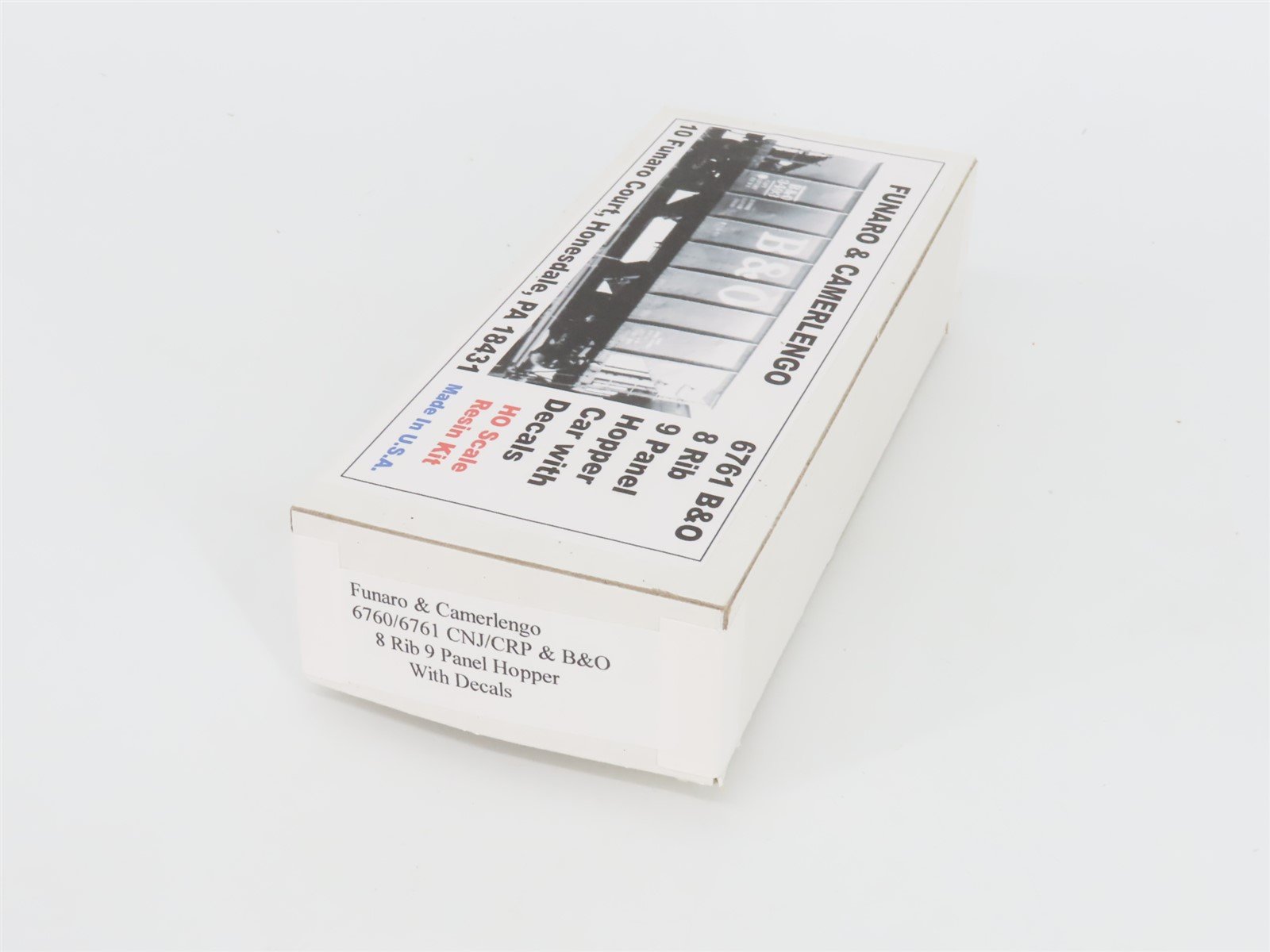 HO Funaro & Camerlengo Resin Kit 6761 Undecorated B&O/CNJ/CRP 2-Bay Hopper