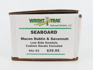 HO Scale Wright Trak Kit SAL-02 Undecorated SAL/MD&S 42' Low Side Gondola