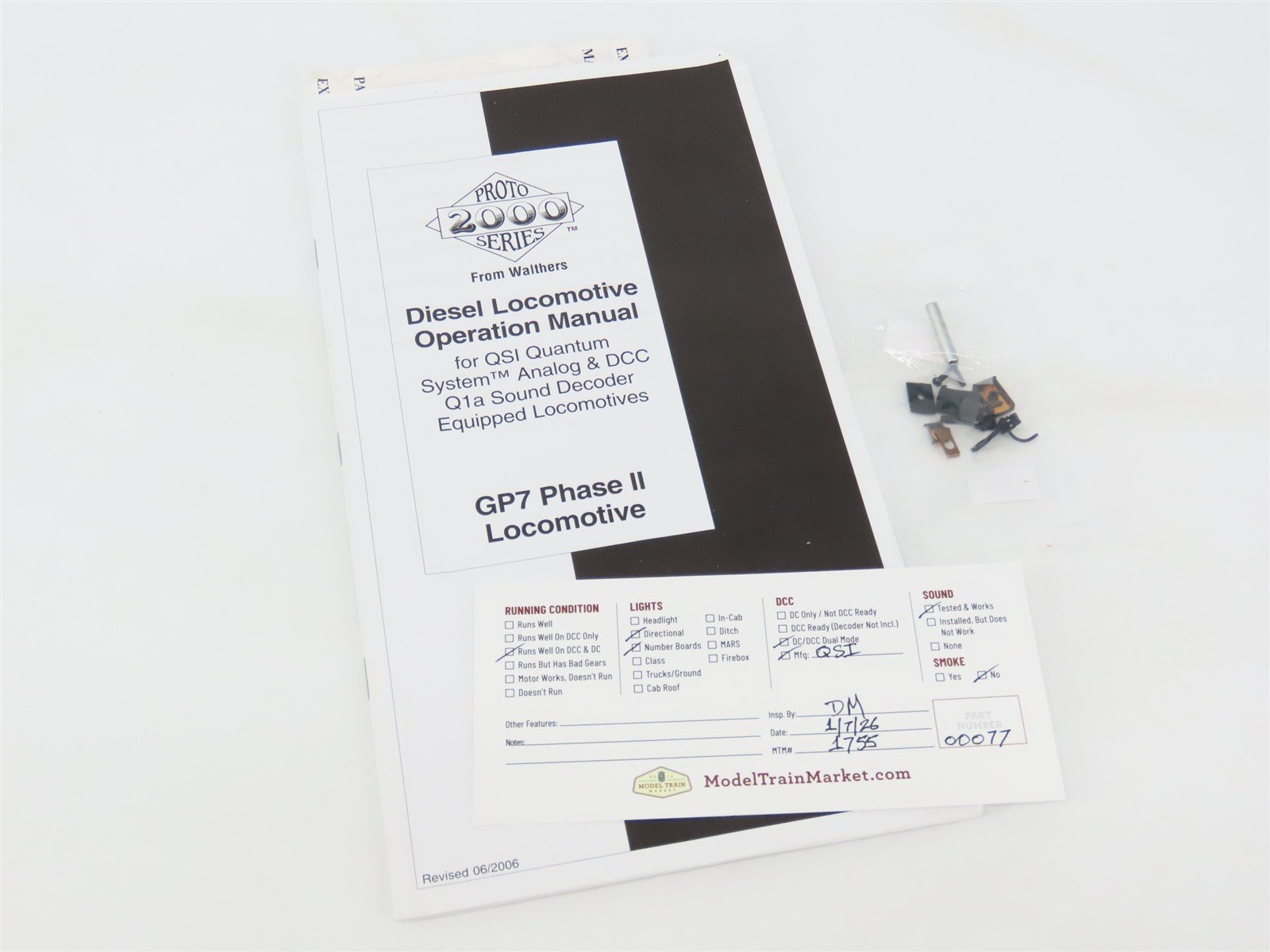 HO Proto 2000 920-40467 PRR GP7 Ph II Diesel #8577 w/ DCC & Sound - Weathered