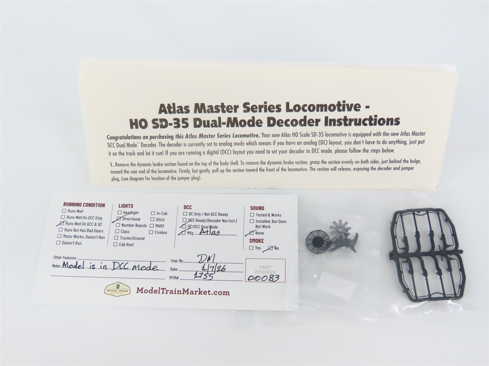 HO Scale Atlas Master PRR Pennsylvania EMD SD35 Diesel #6010 w/ DCC