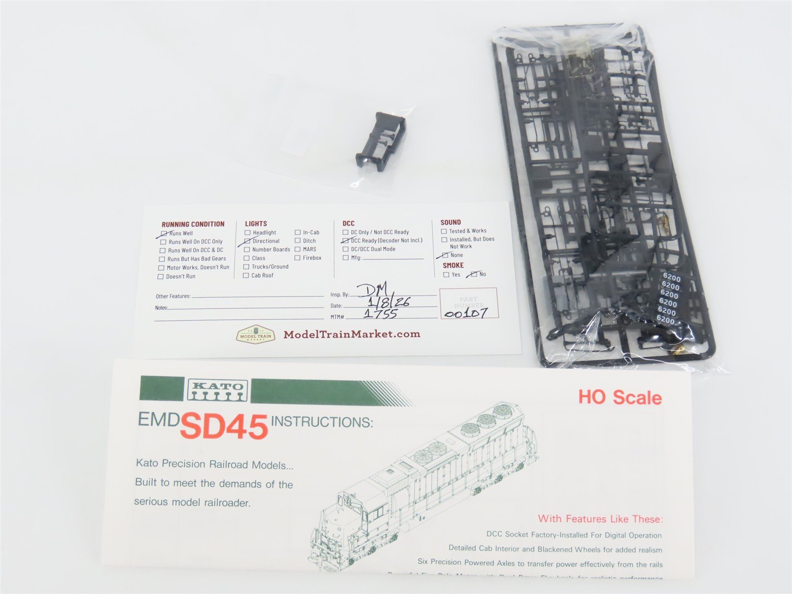 HO Scale KATO 37-1742 PRR Pennsylvania EMD SD45 Diesel #6200 - DCC Ready