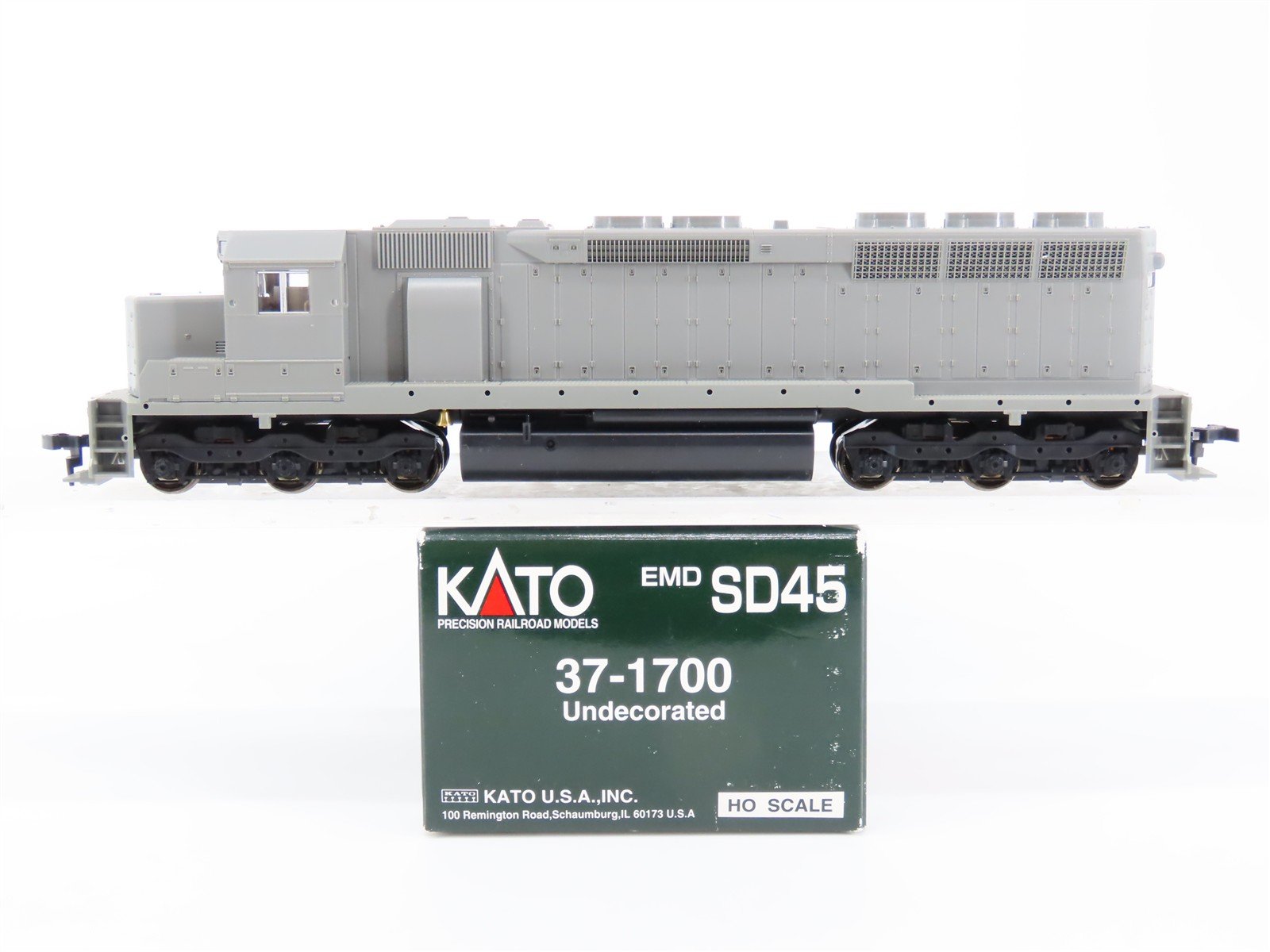 HO Scale KATO 37-1700 Undecorated EMD SD45 Diesel Locomotive - DCC Ready
