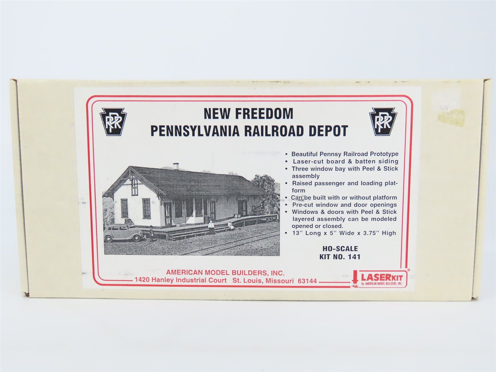 HO Scale 1/87 American Model Builders LaserKit #141 PRR New Freedom Depot