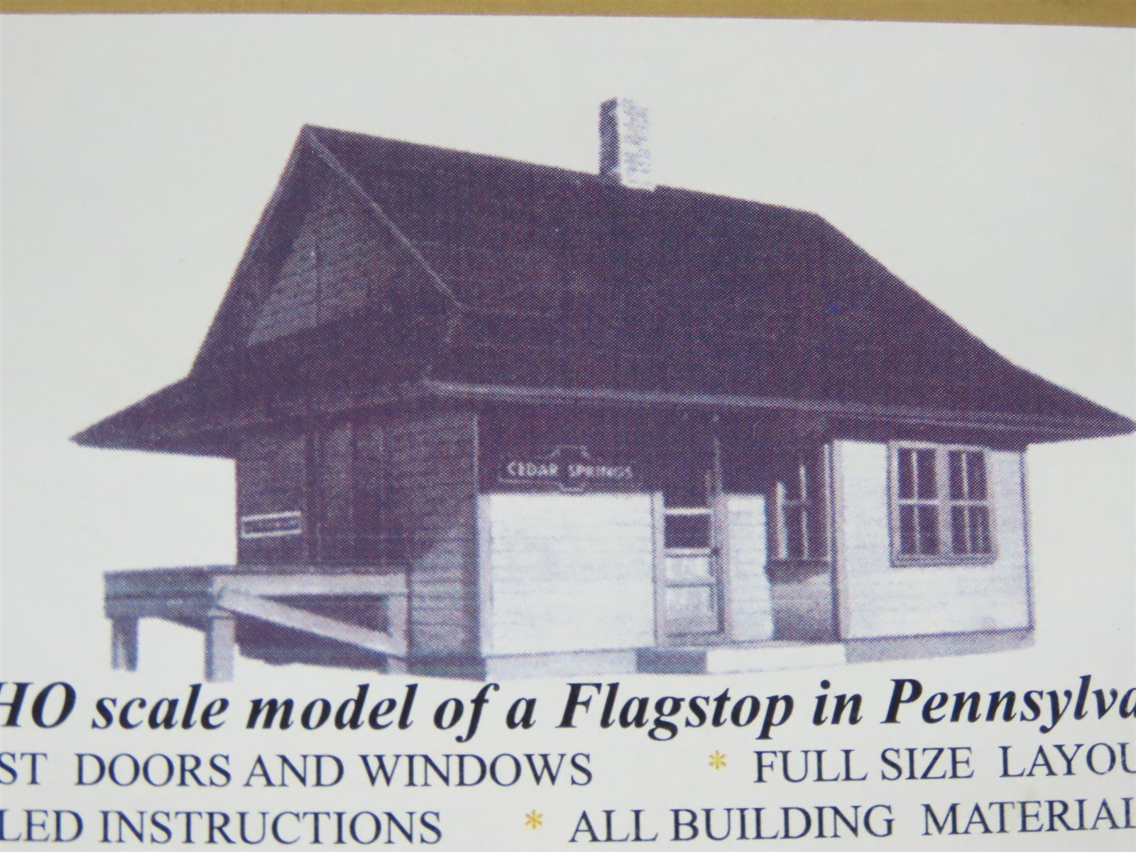 HO 1/87 Scale Alexander Scale Models Kit #A-7631 Pennsylvania Flagstop Building