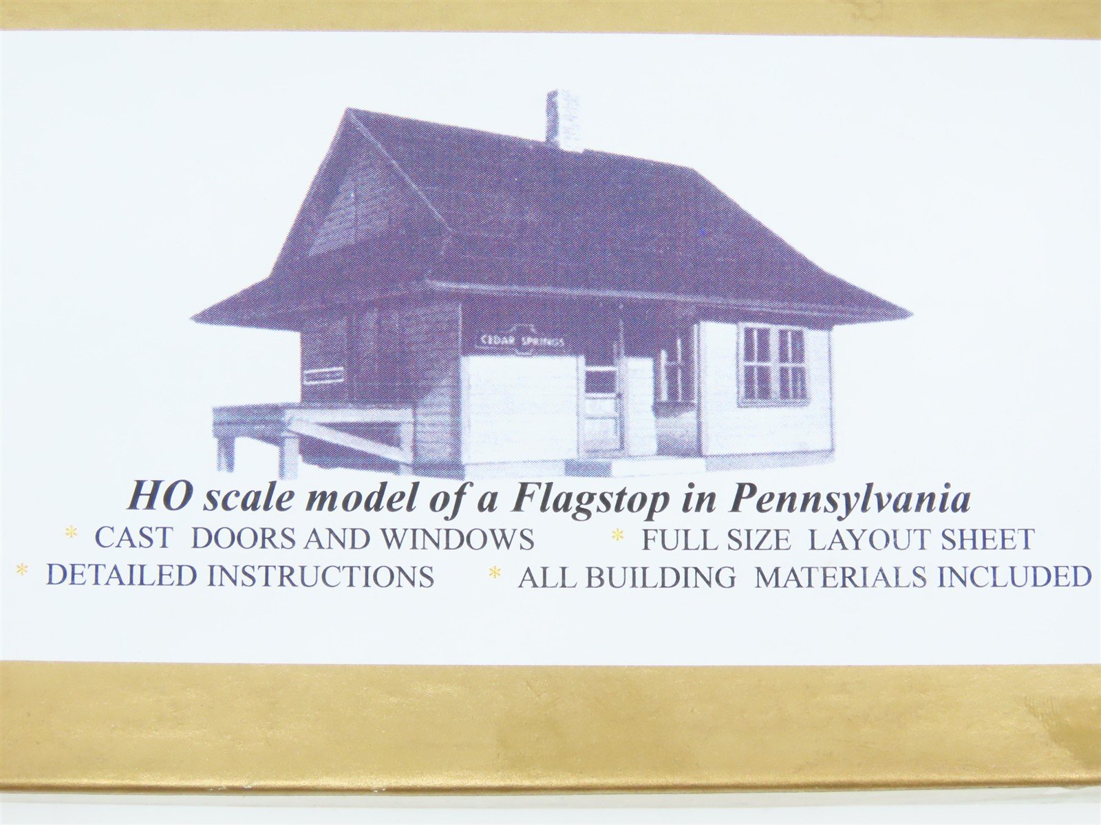 HO 1/87 Scale Alexander Scale Models Kit #A-7631 Pennsylvania Flagstop Building