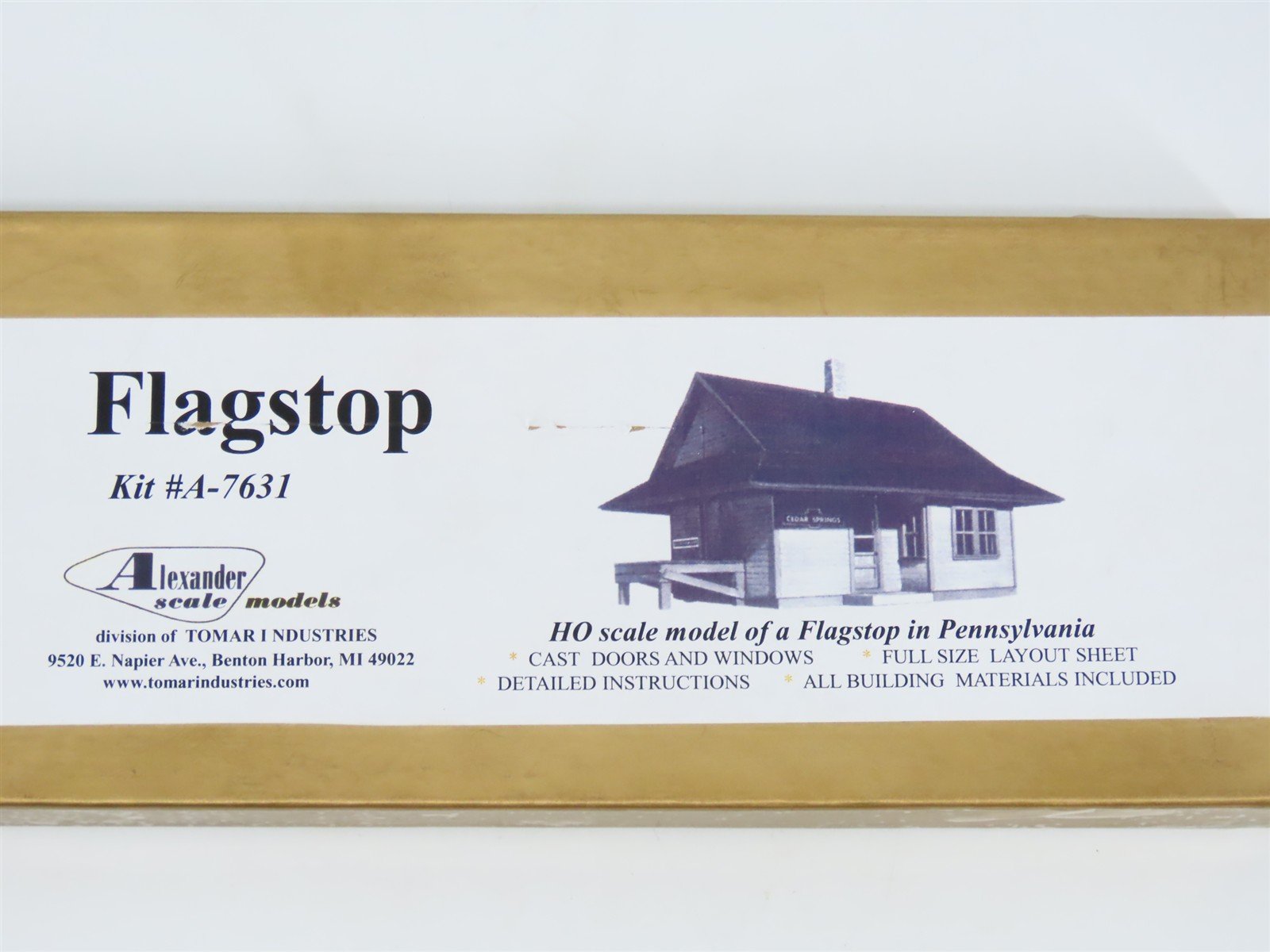 HO 1/87 Scale Alexander Scale Models Kit #A-7631 Pennsylvania Flagstop Building