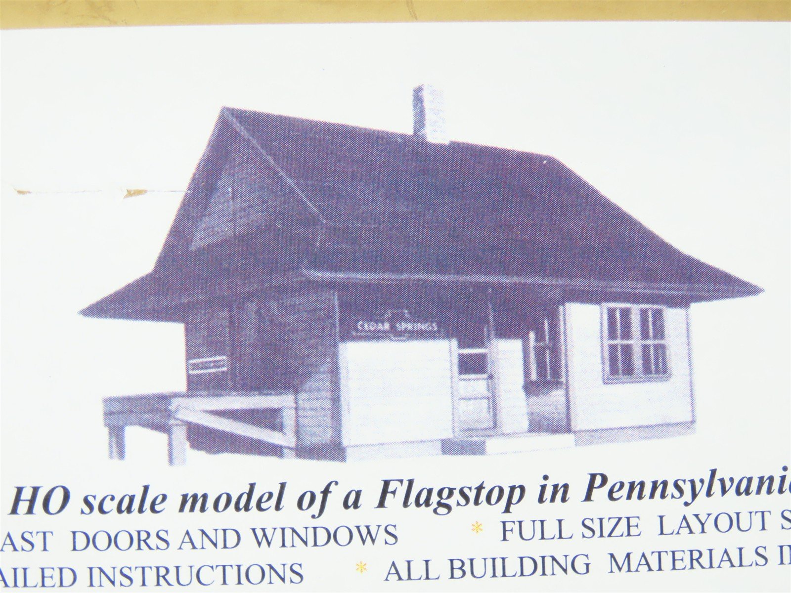 HO 1/87 Scale Alexander Scale Models Kit #A-7631 Pennsylvania Flagstop Building