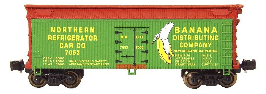 Z Scale FULL THROTTLE FTB9202-1 NRCC Bananas 34' Woodside Reefers Set #1