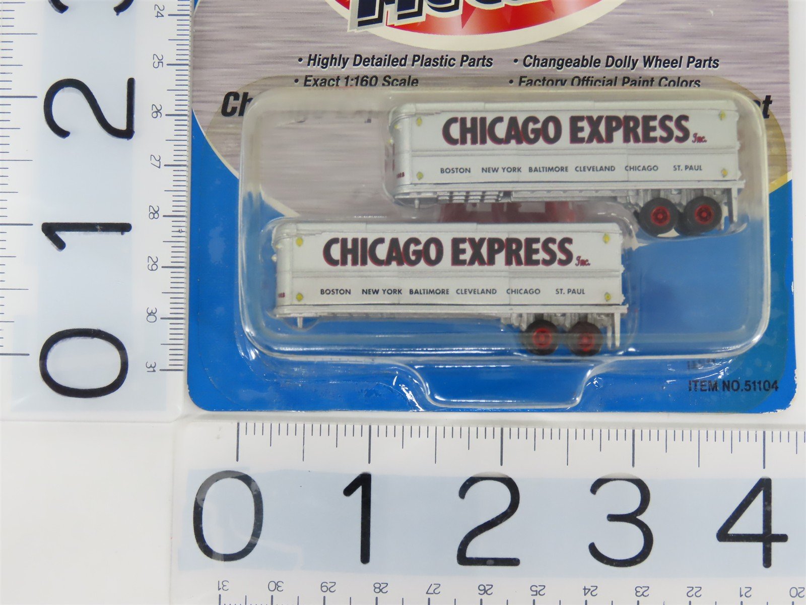 LOT of 3 Packs N Scale CMW Mini Metals Mid-States/Chicago Express 32' Trailers