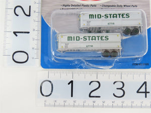 LOT of 3 Packs N Scale CMW Mini Metals Mid-States/Chicago Express 32' Trailers