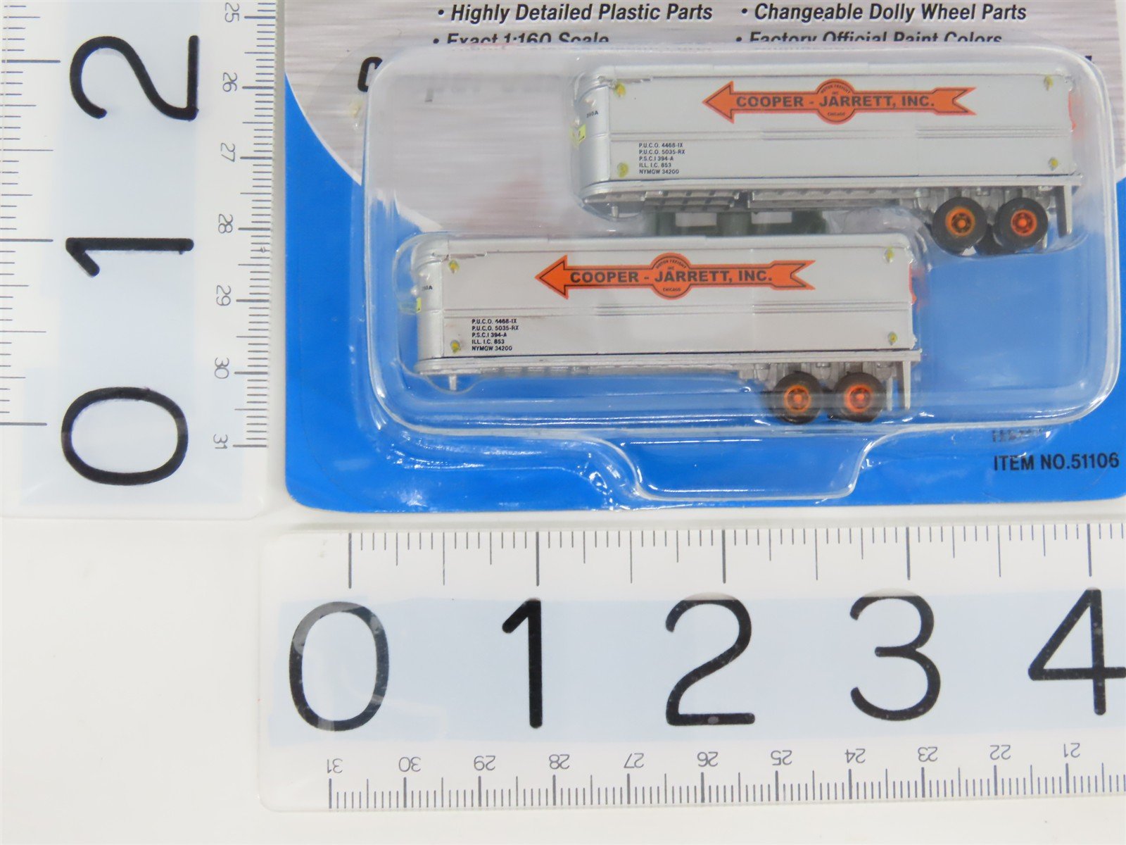 LOT of 3 Packs N Scale CMW Mini Metals 51106 Cooper-Jarrett 32' Trailers