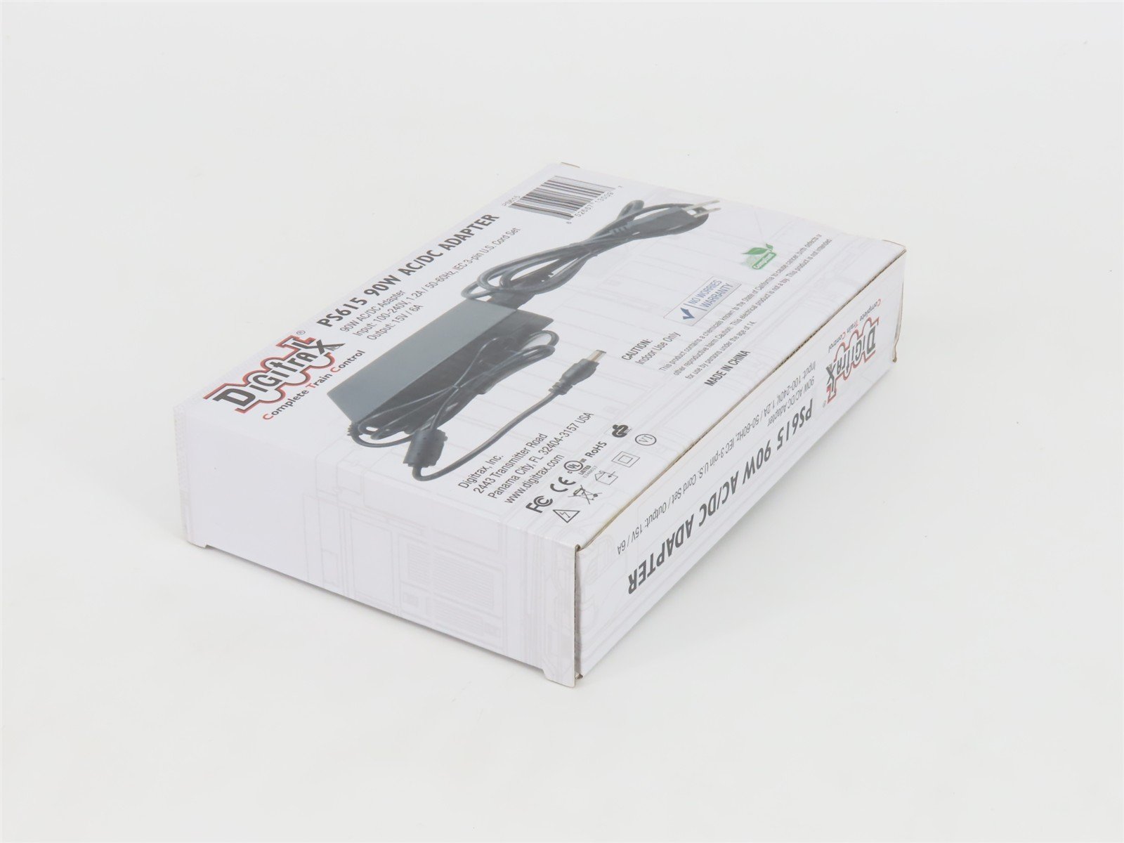 Digitrax PS615 90W AC/DC Adapter Power Supply - Output 15VDC, 6A