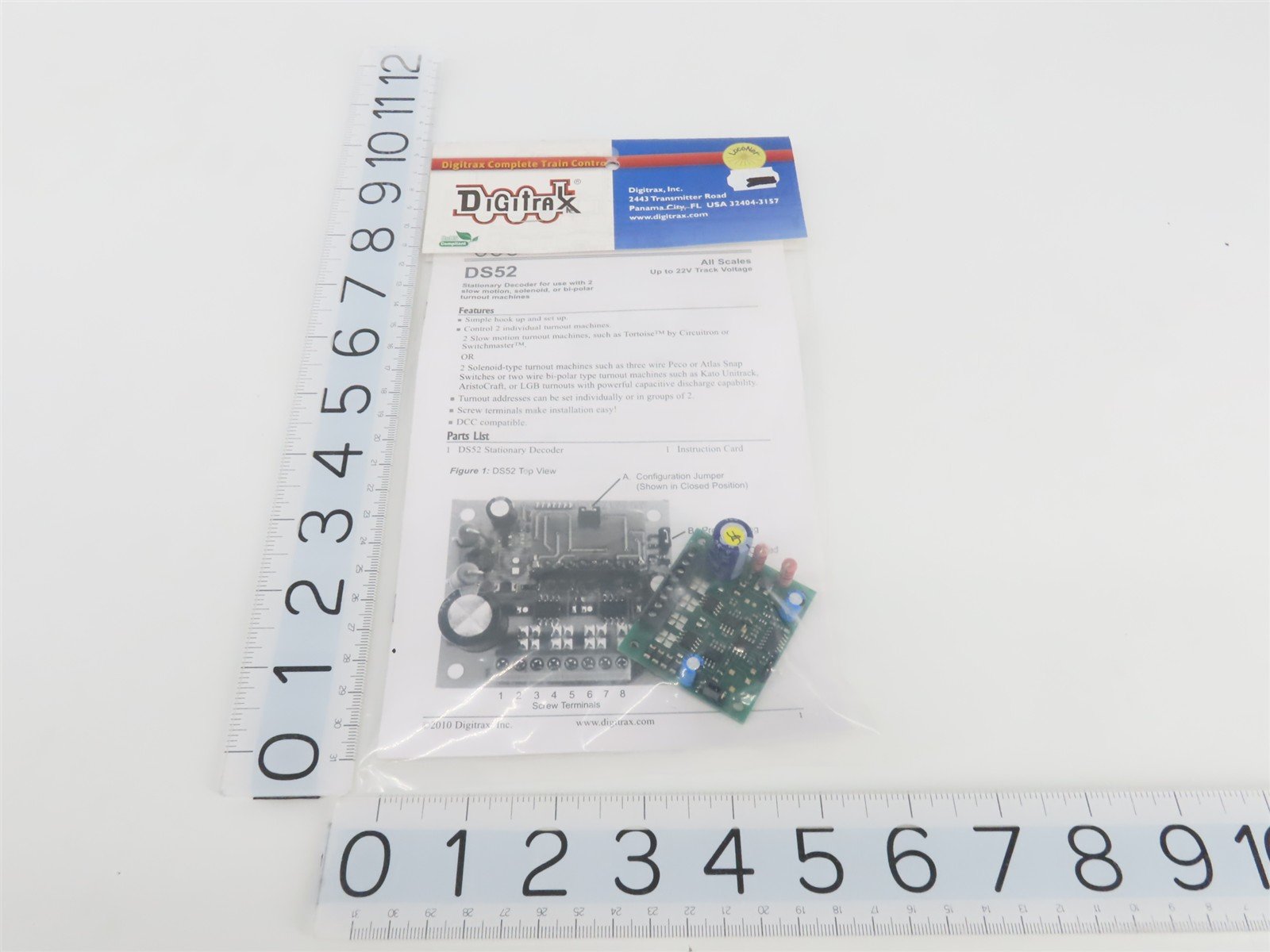 Digitrax DS52 Stationary Decoder for Snap Switches or Slow Motion Machines