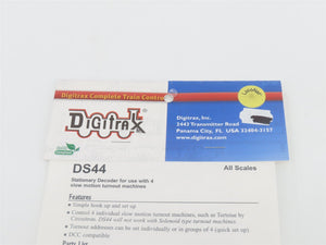 Digitrax DS44 Stationary DCC Decoder for Slow Motion Turnout Switch Machines