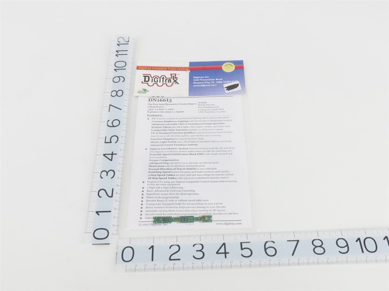 Digitrax DN166I3 DCC Mobile Decoder for 2017 N Scale InterMountain SD40-2