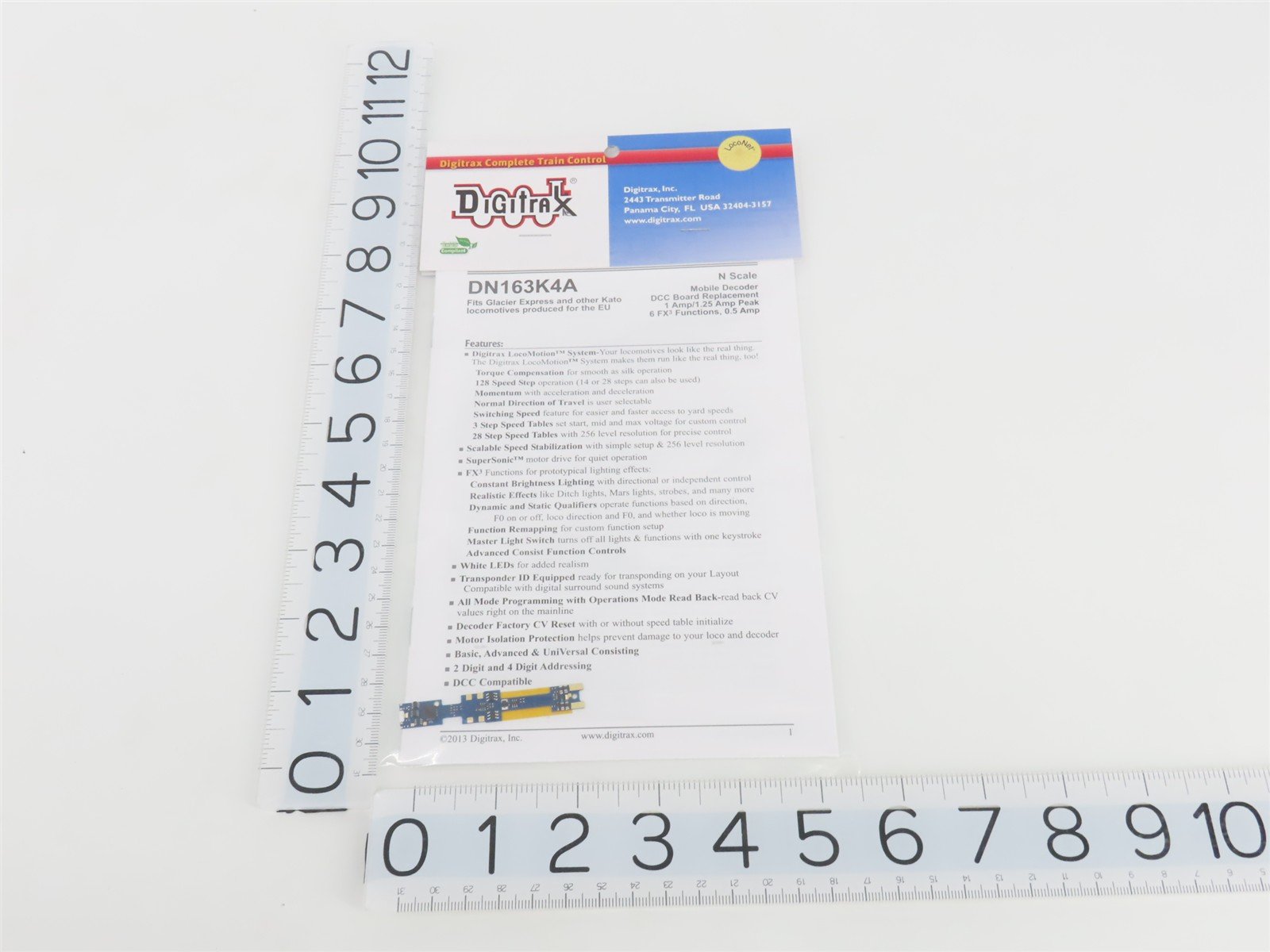 Digitrax DN163K4A DCC Mobile Decoder for N KATO Glacier Express & Other European