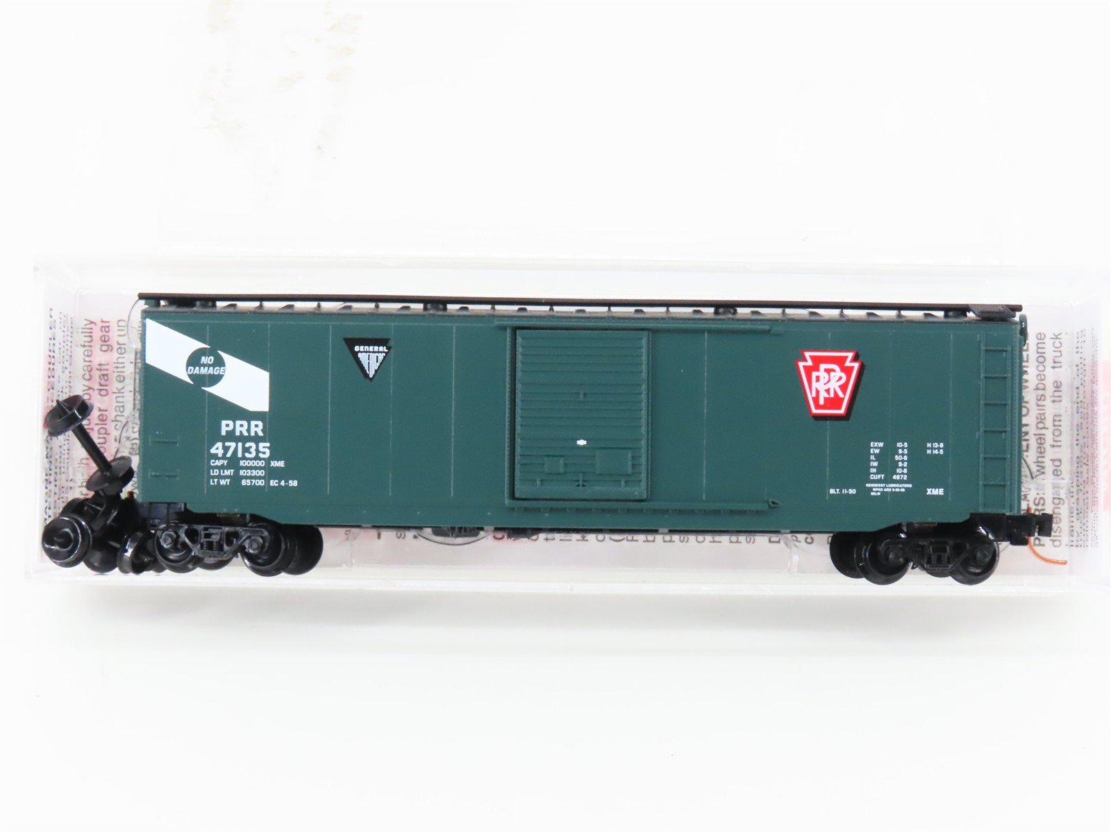 N Scale Micro-Trains MTL 03100270 PRR Pennsylvania 50' Single Door Boxcar #47135
