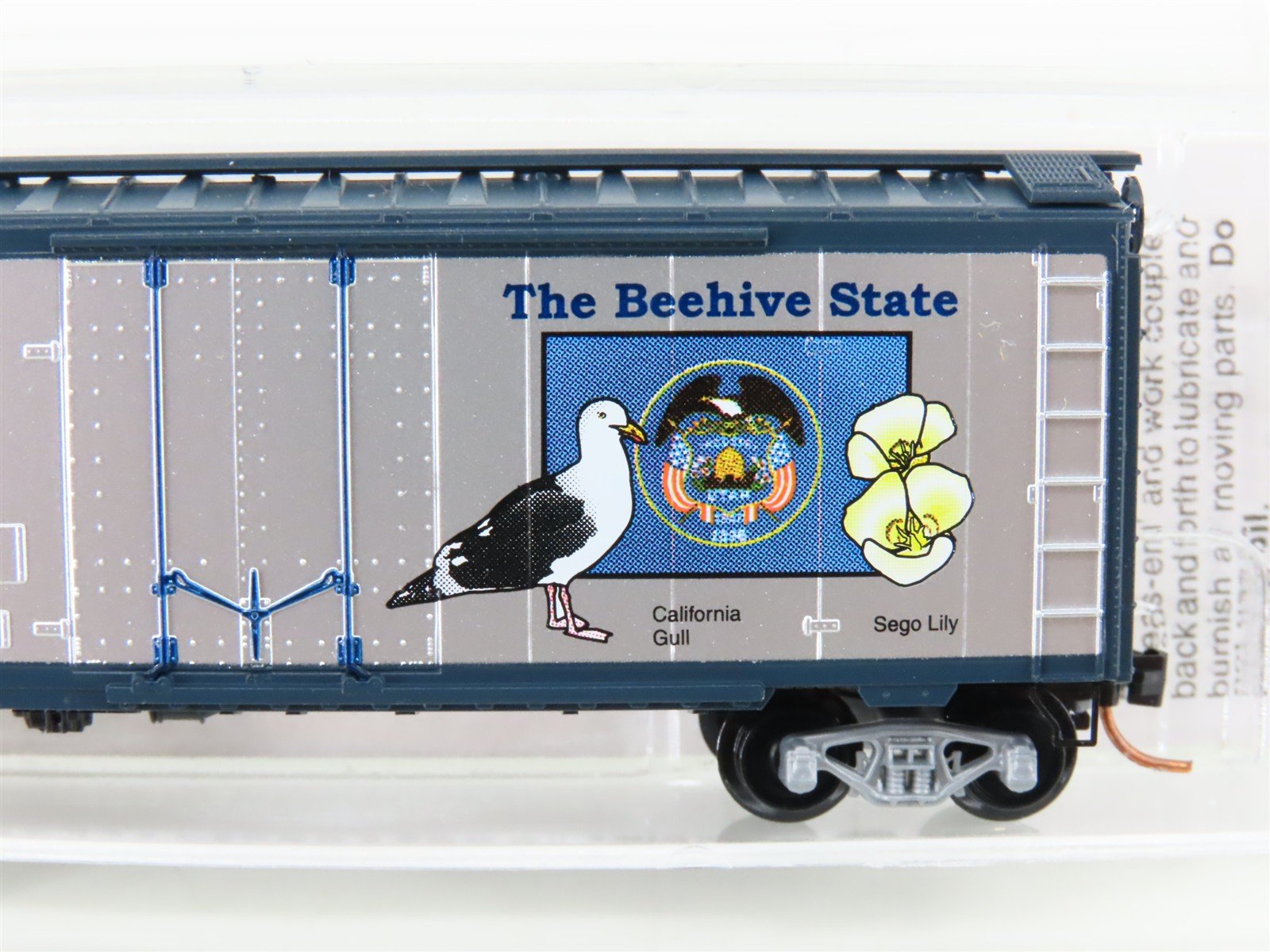 N Scale Micro-Trains MTL 02100391 UT Utah State 40' Plug Door Box Car #1896