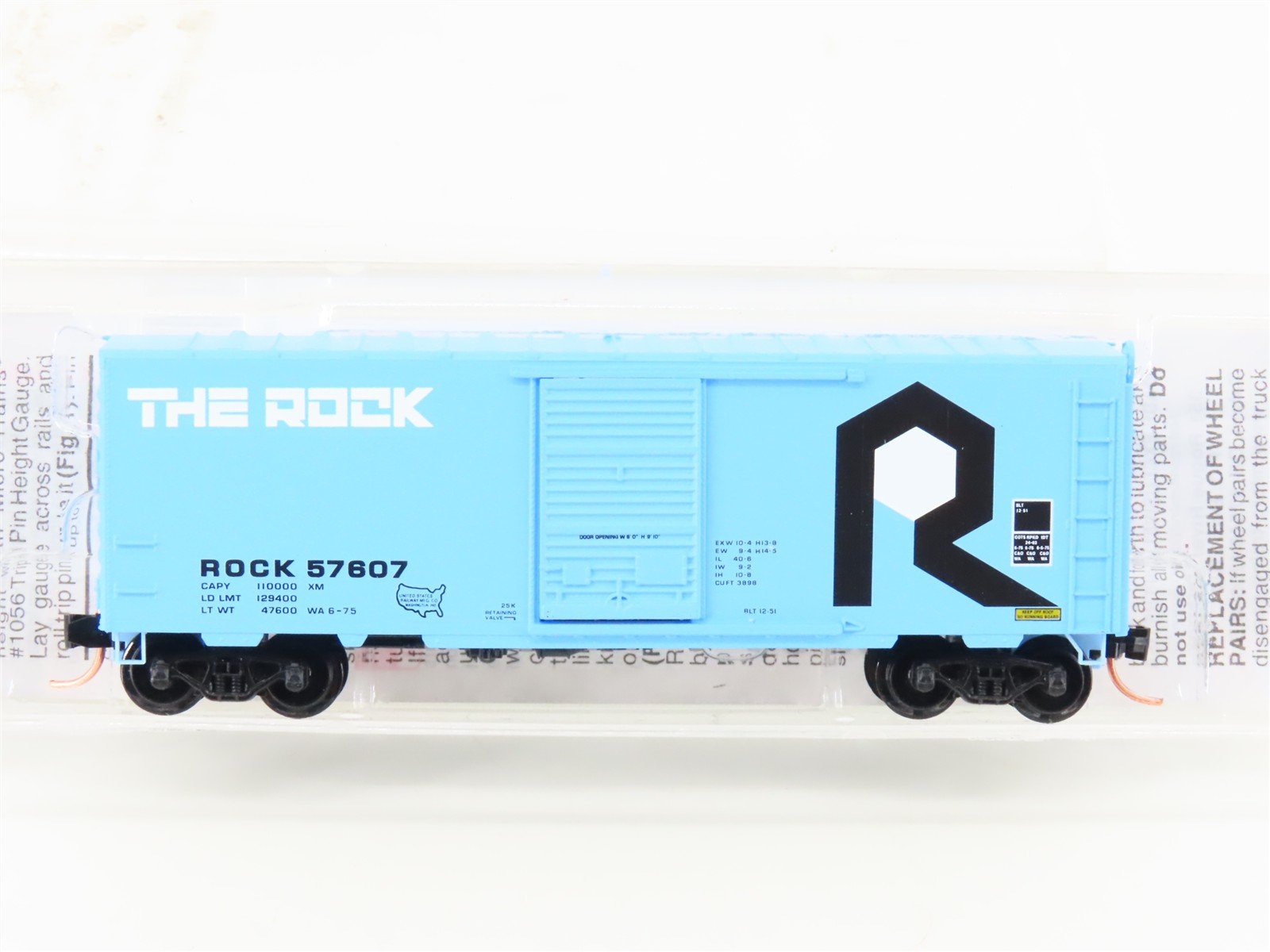 N Scale Micro-Trains MTL 73020 ROCK The Rock 40' Single Door Box Car #57607