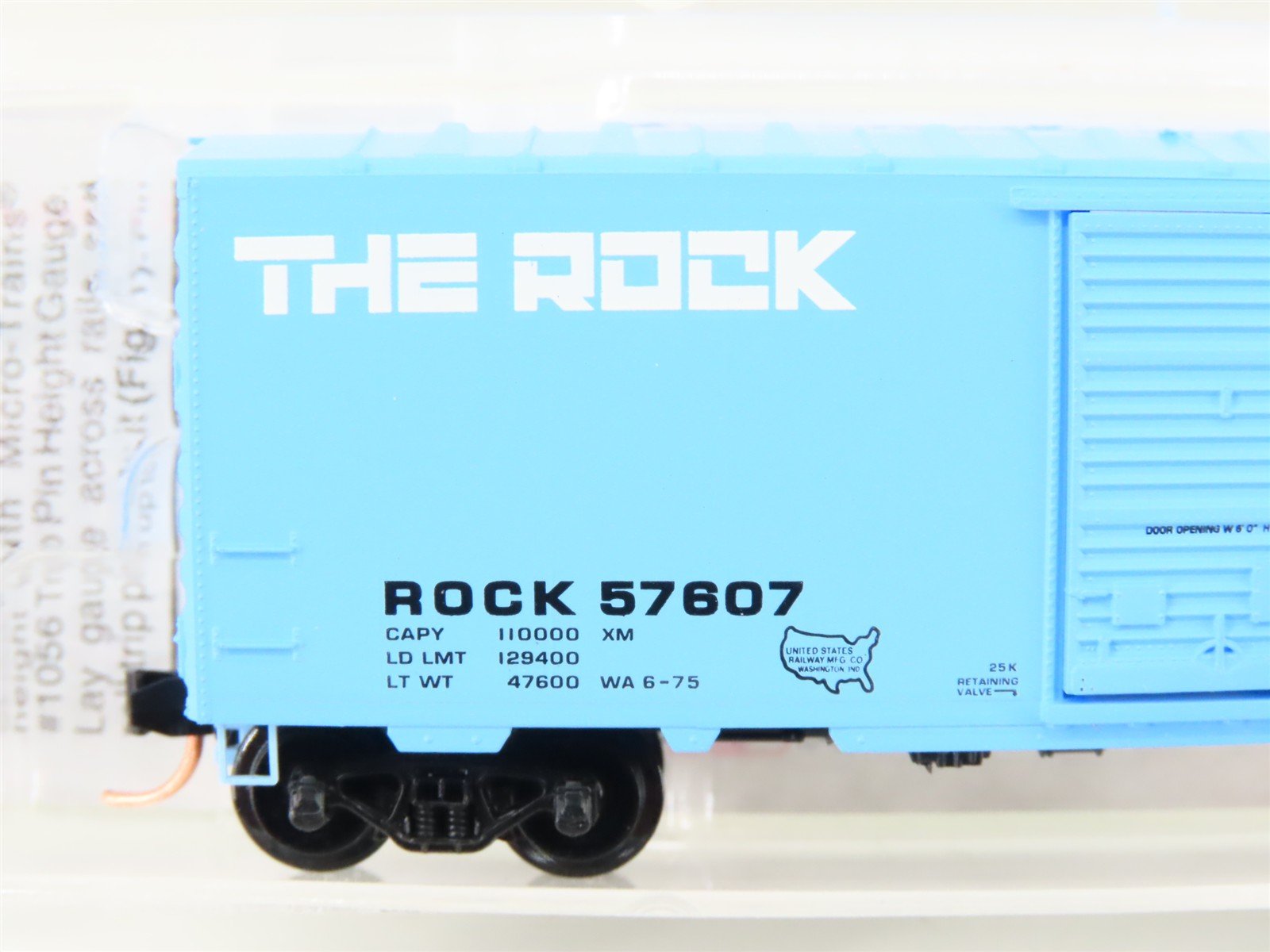 N Scale Micro-Trains MTL 73020 ROCK The Rock 40' Single Door Box Car #57607