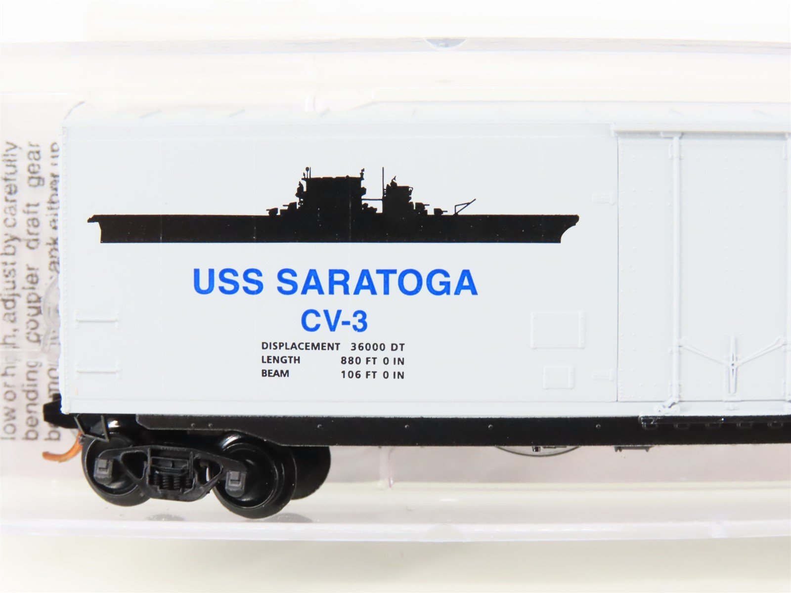 N Scale Micro-Trains MTL 03800409 Navy Series #9 USS Saratoga 50' Box Car #CV-3