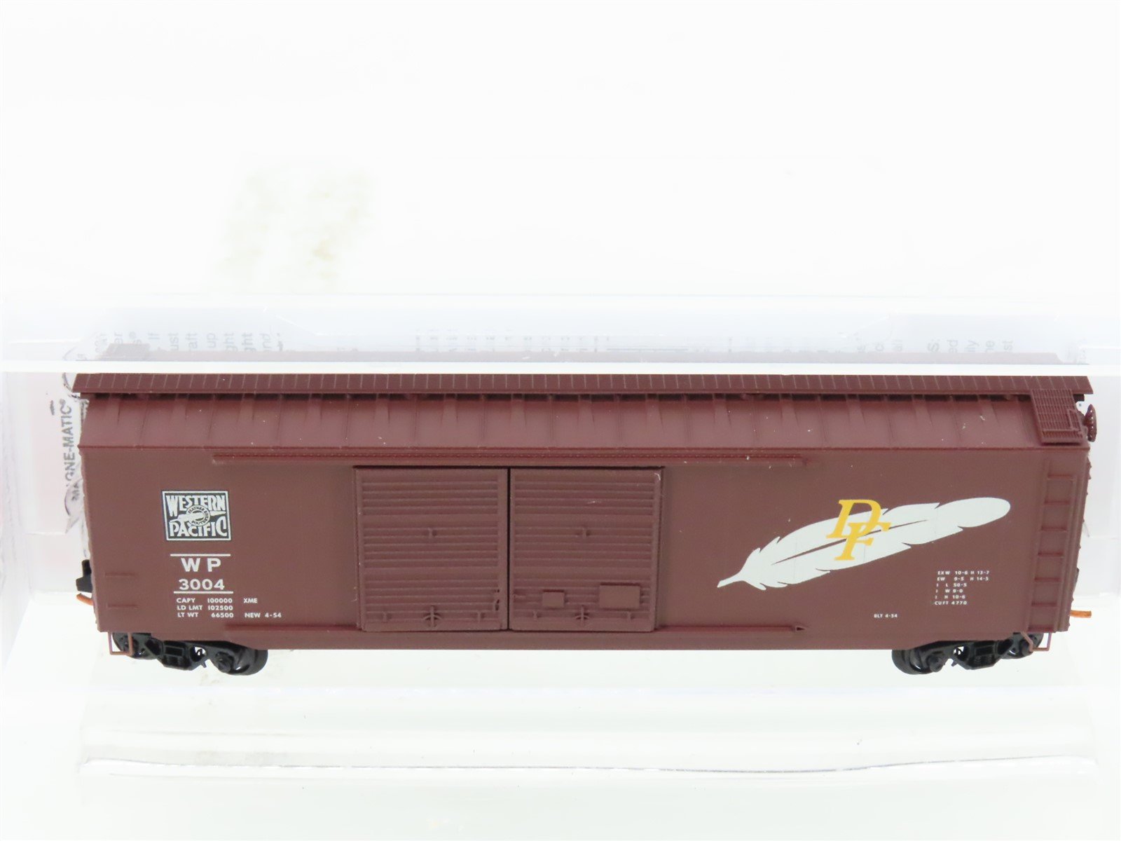 N Scale Micro-Trains MTL 03400340 WP Western Pacific Feather 50' Box Car #3004