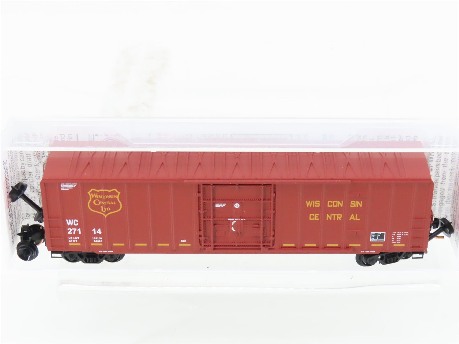 N Scale Micro-Trains MTL 27200 WC Wisconsin Central 50' Plug Door Box Car #27114
