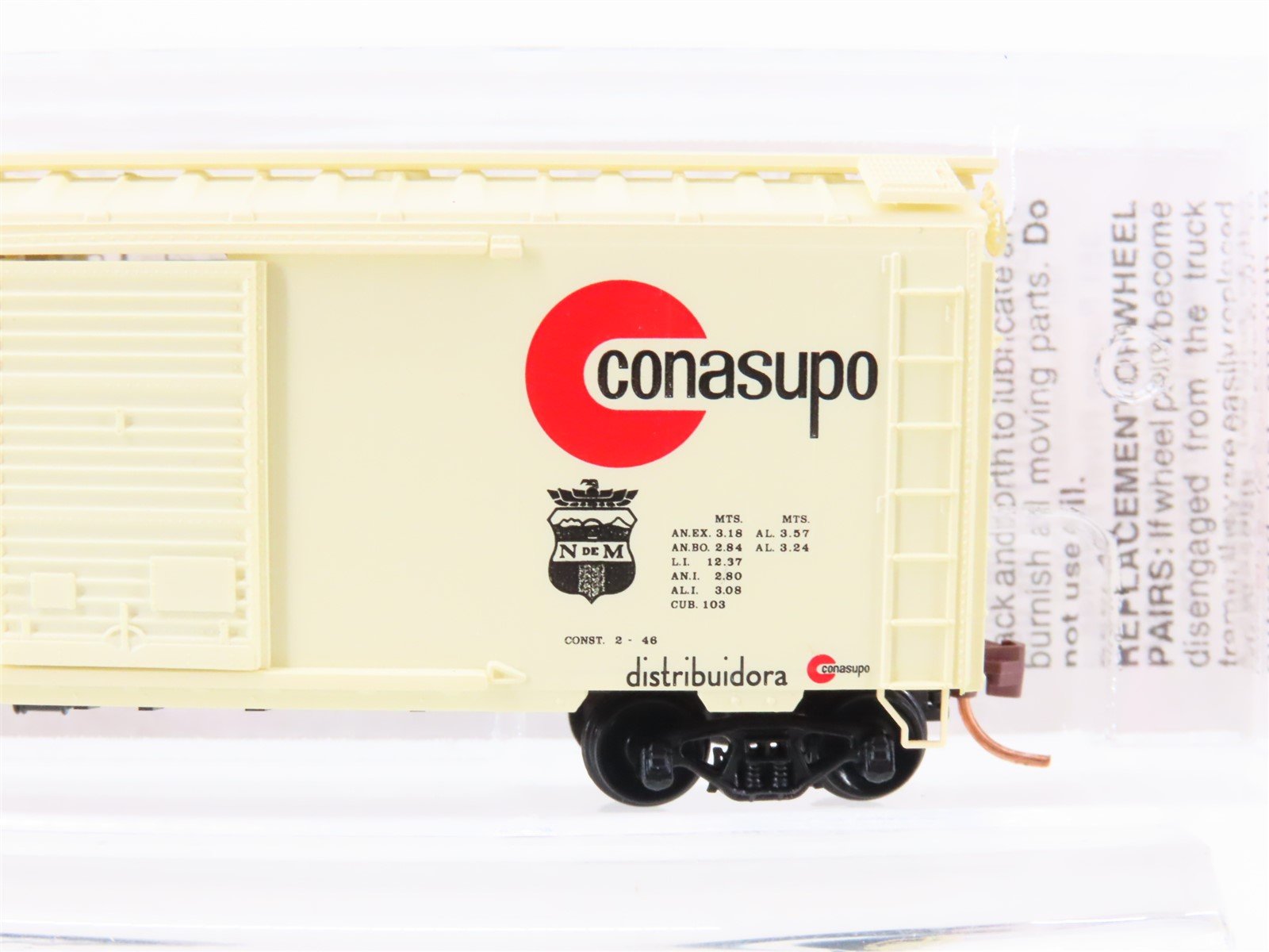 N Scale Micro-Trains MTL 02000730 NdeM Ferro Tienda 40' Box Car #63317