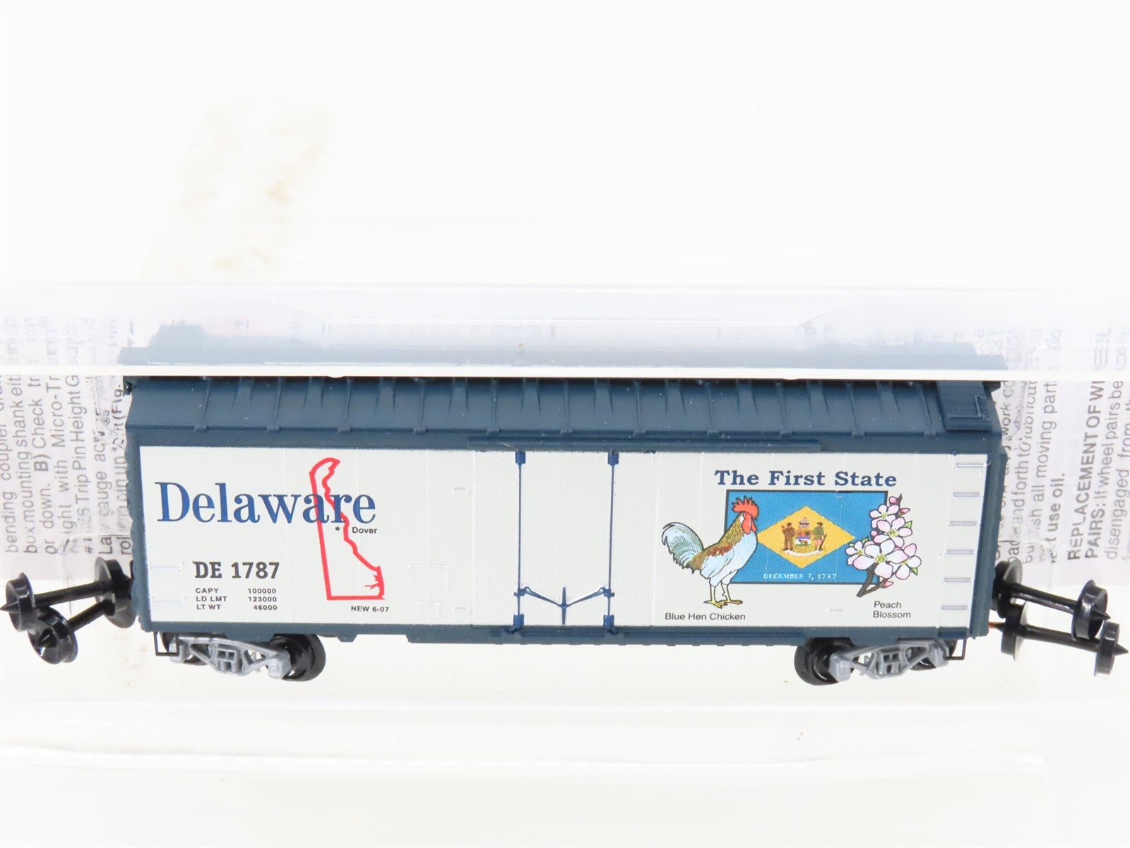 N Scale Micro-Trains MTL 02100414 DE Delaware Sate 40' Plug Door Box Car #1787