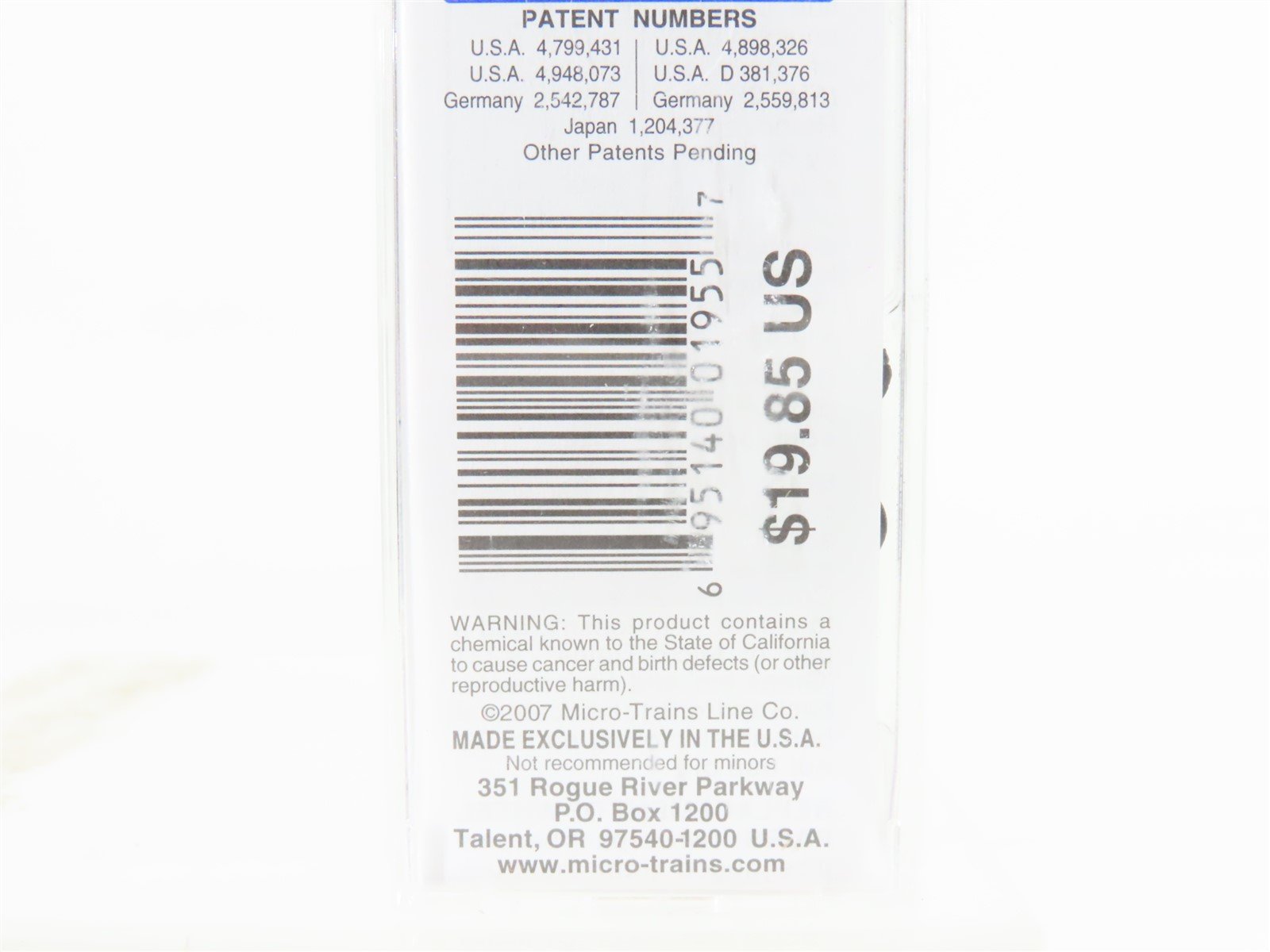 N Scale Micro-Trains MTL 02100414 DE Delaware Sate 40' Plug Door Box Car #1787