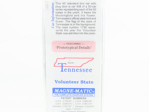 N Scale Micro-Trains MTL 02100392 TN Tennessee Sate 40' Plug Door Box Car #1796