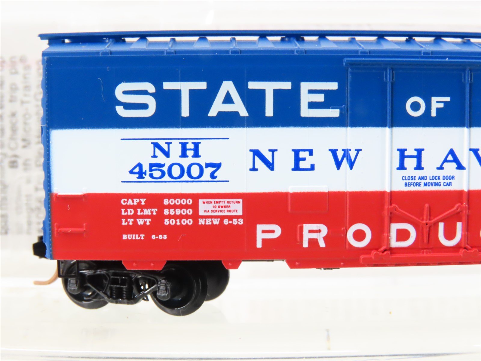 N Scale Micro-Trains MTL 21160 NH State Of Maine 40' Plug Door Box Car #45007