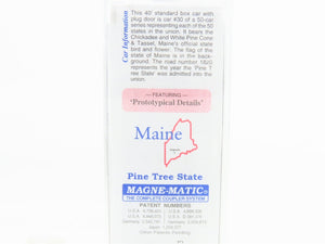 N Scale Micro-Trains MTL 02100394 ME Maine State 40' Plug Door Box Car #1820