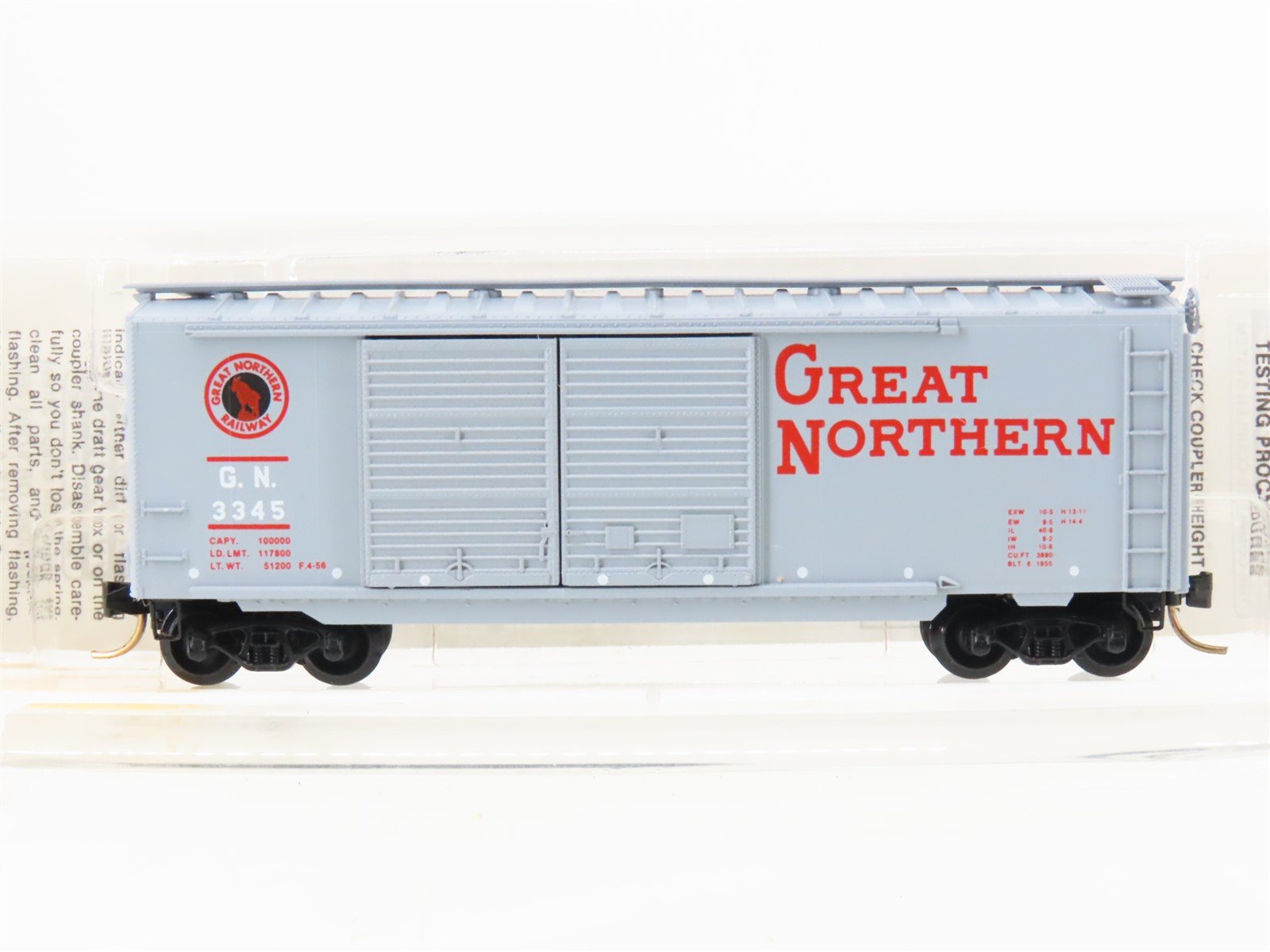 N Scale Micro-Trains MTL 23180 GN Great Northern 40' Double Door Box Car #3345