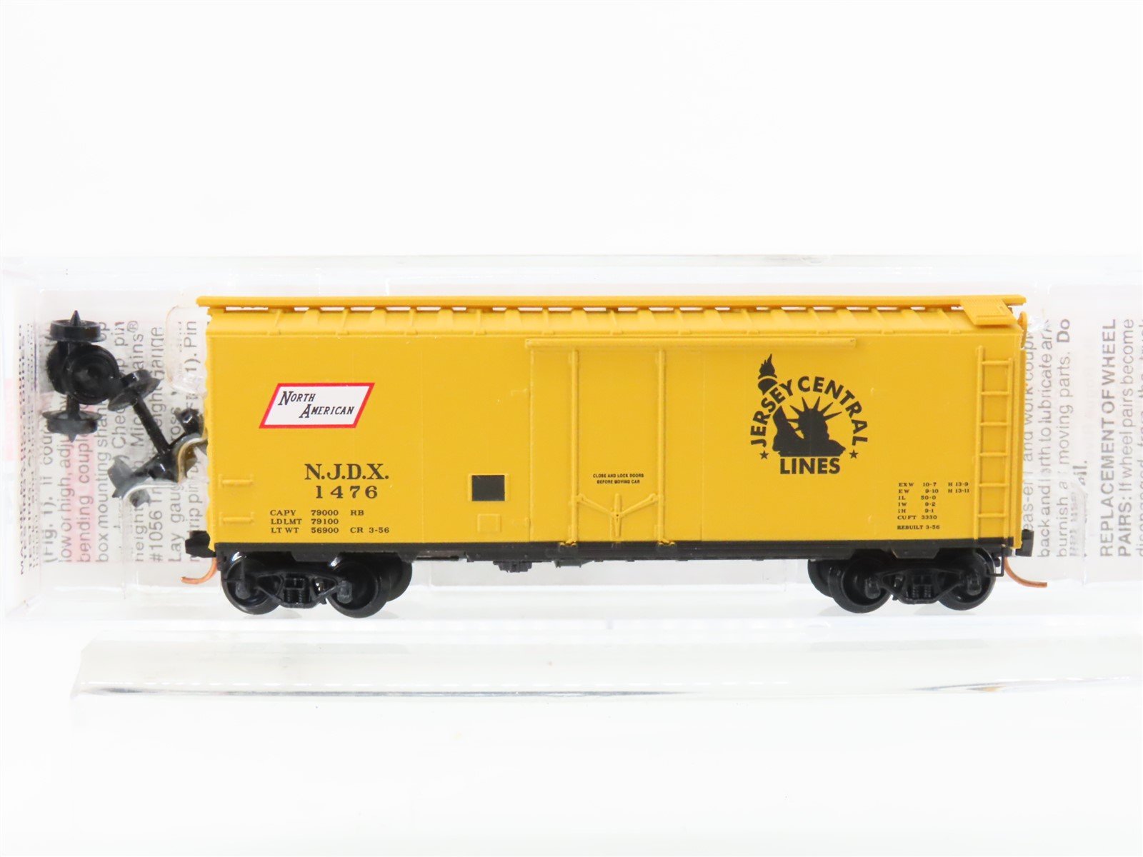 N Scale Micro-Trains MTL 02100520 NJDX Jersey Central Lines 40' Box Car #1476