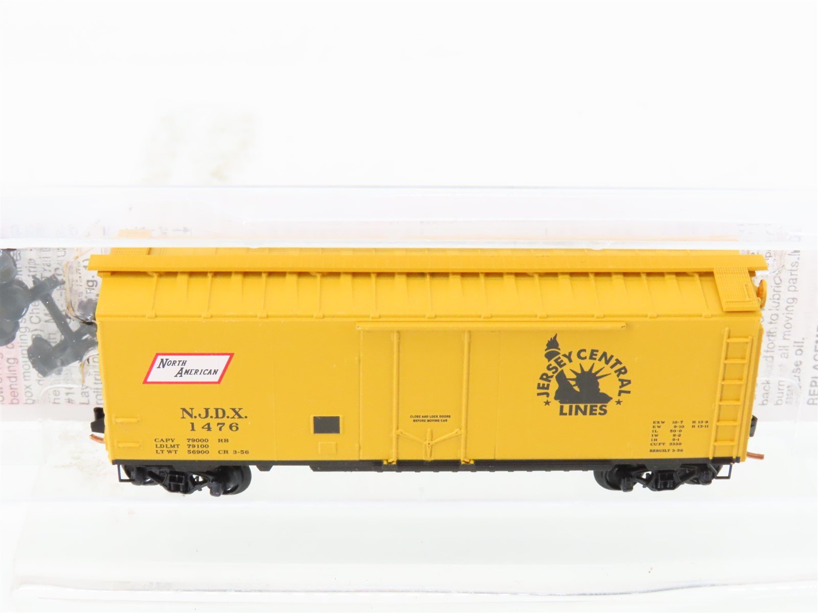 N Scale Micro-Trains MTL 02100520 NJDX Jersey Central Lines 40' Box Car #1476