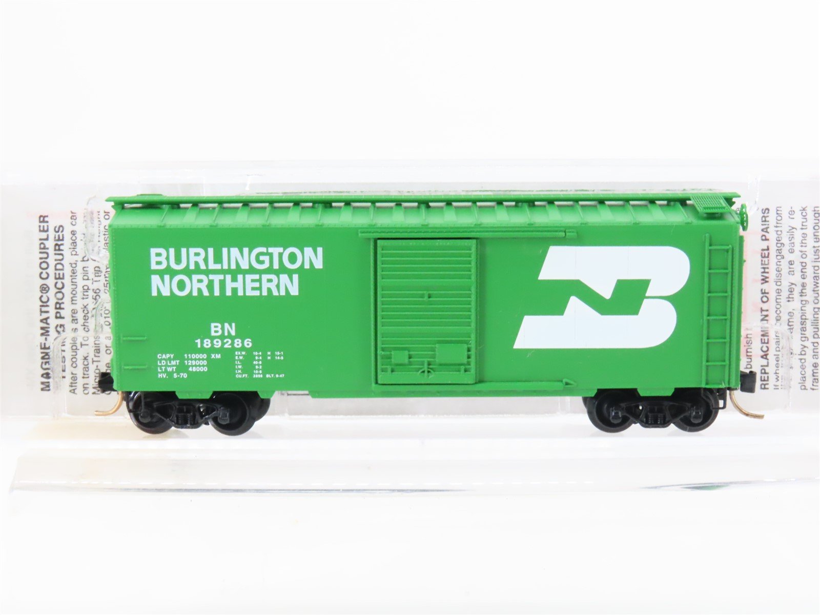 N Scale Micro-Trains MTL 20306/1 BN Burlington Northern 40' Box Car #189286