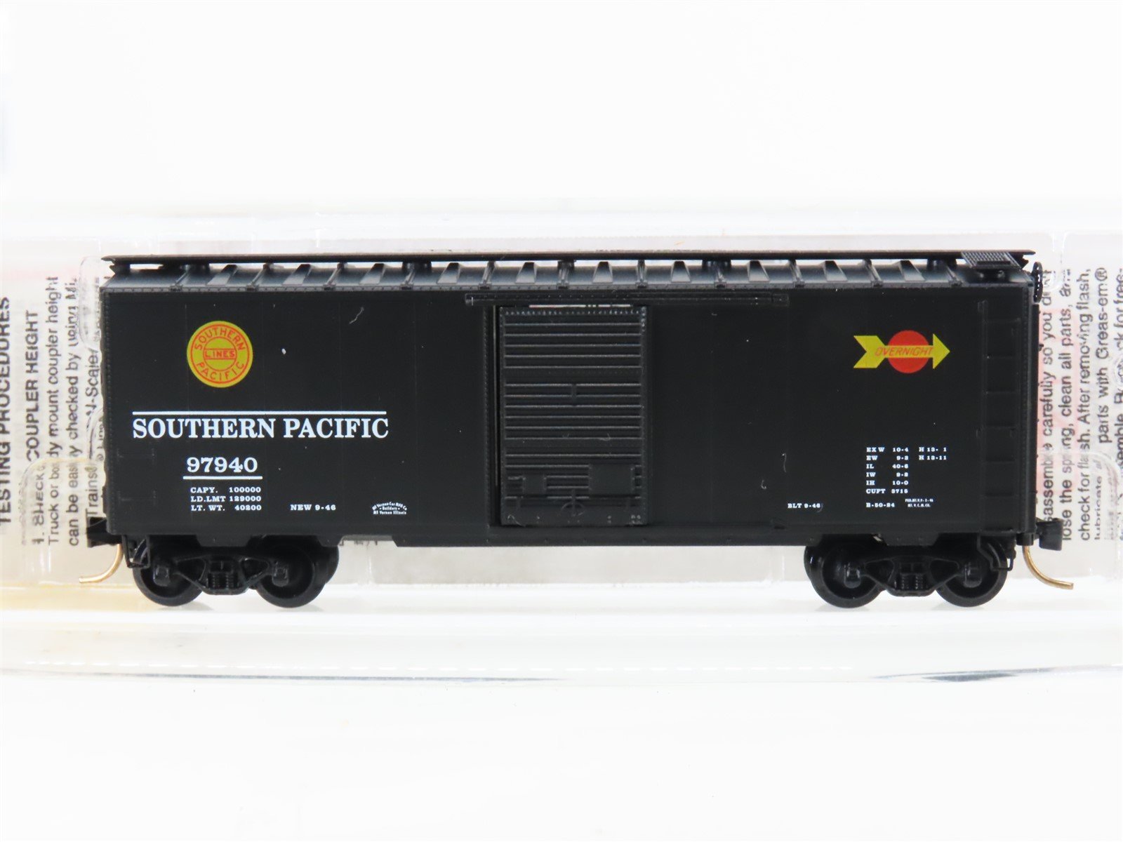 N Scale Micro-Trains MTL 20090 SP Southern Pacific Overnight 40' Box Car #97940
