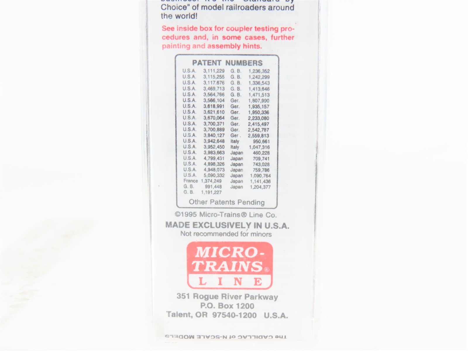 N Scale Micro-Trains MTL 20090 SP Southern Pacific Overnight 40' Box Car #97940