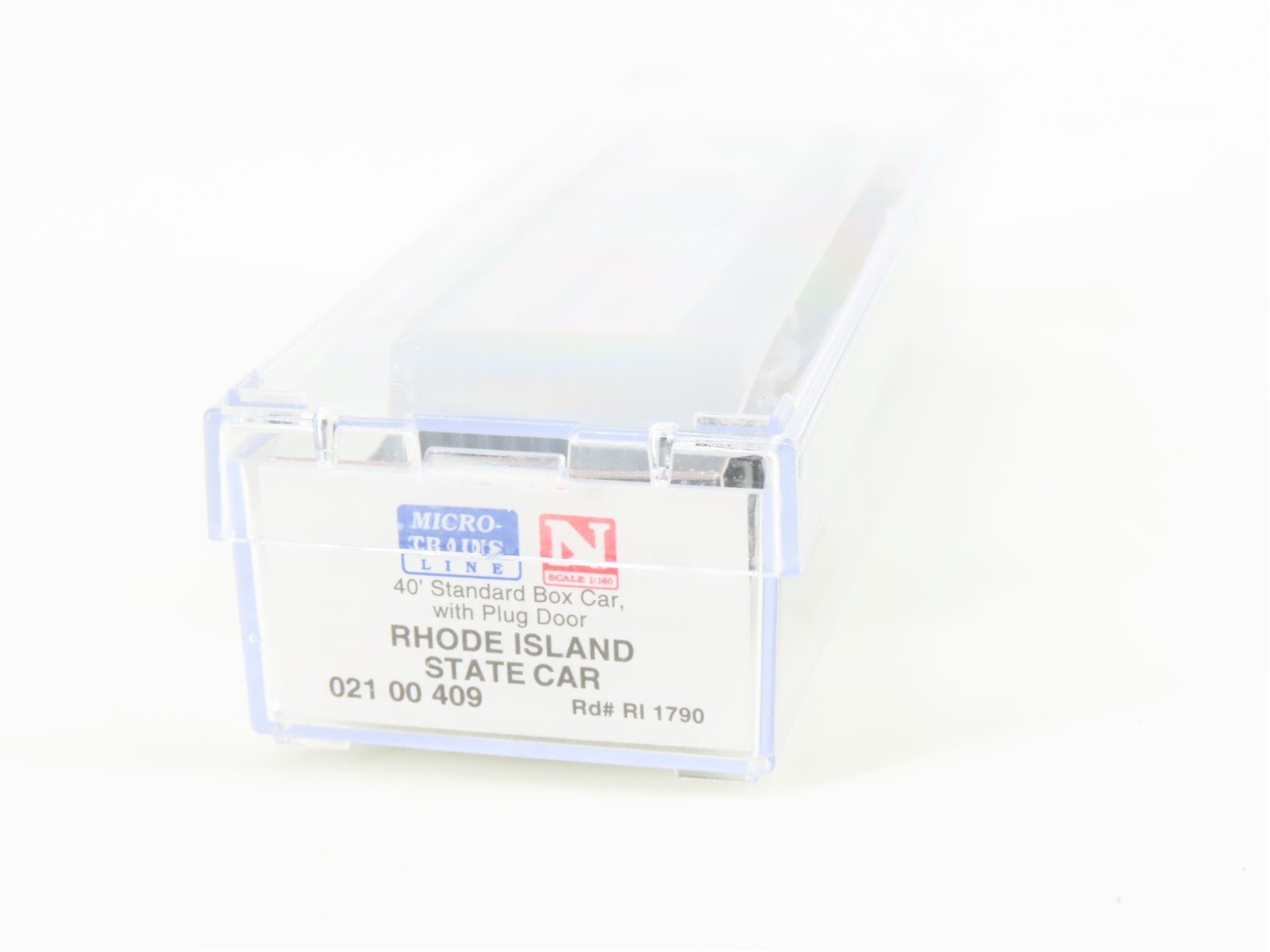 N Micro-Trains MTL 02100409 RI Rhode Island State 40' Plug Door Box Car #1790