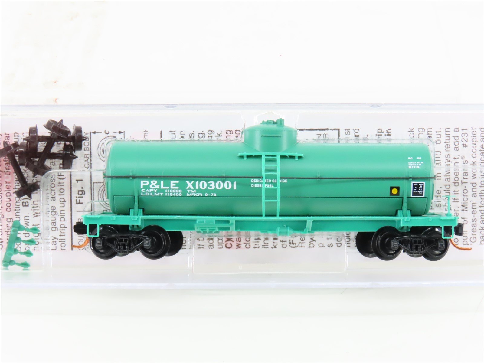 N Micro-Trains MTL 06500570 P&LE Pittsburgh & Lake Erie Single Dome Tank Car