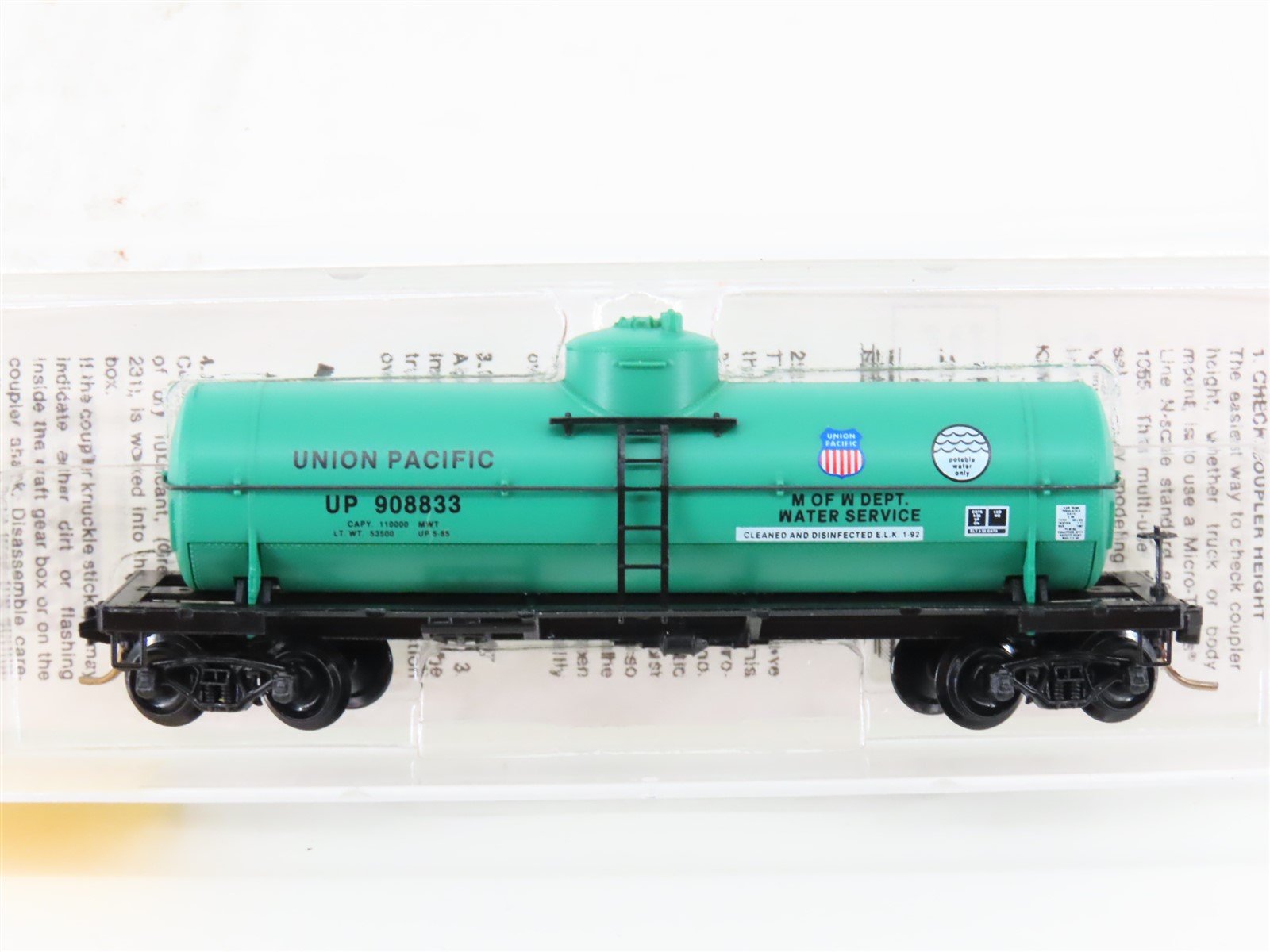 N Scale Micro-Trains MTL 65340 UP Union Pacific Single Dome Tank Car #908833