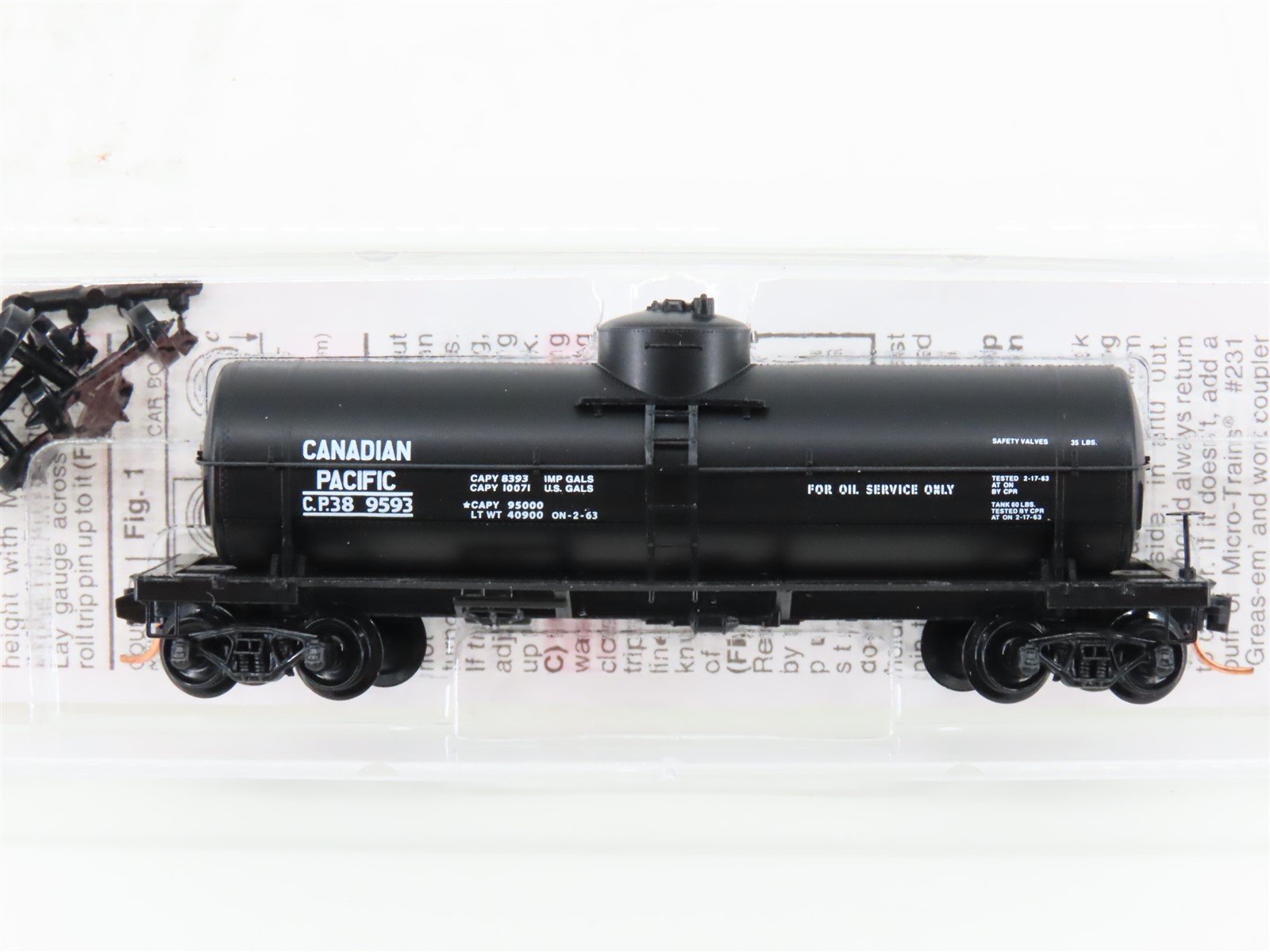 N Scale Micro-Trains MTL 65590 CP Canadian Pacific Single Dome Tank Car #389593