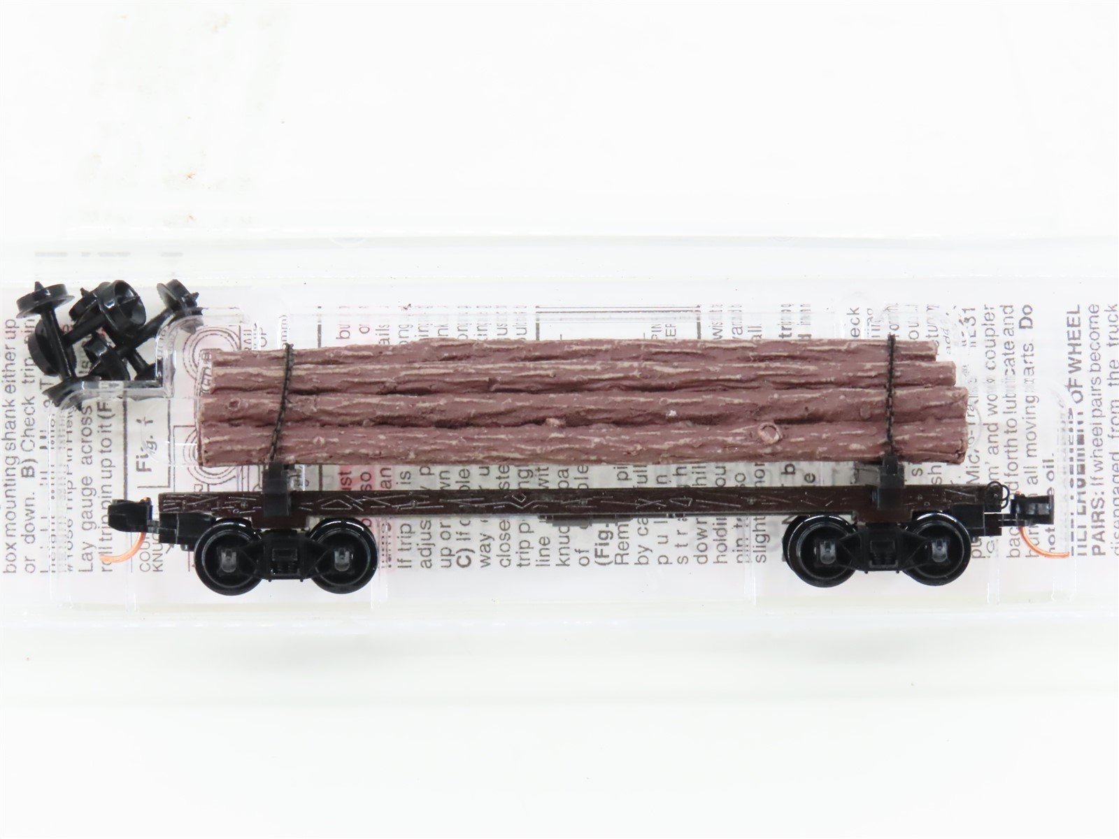 N Scale Micro-Trains MTL 113020 Undecorated 40' Skeleton Log Car w/ Log Load #2