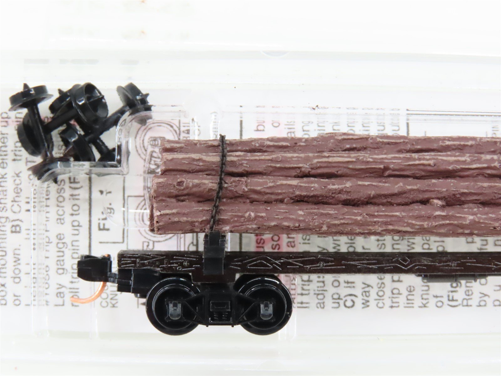 N Scale Micro-Trains MTL 113020 Undecorated 40' Skeleton Log Car w/ Log Load #2