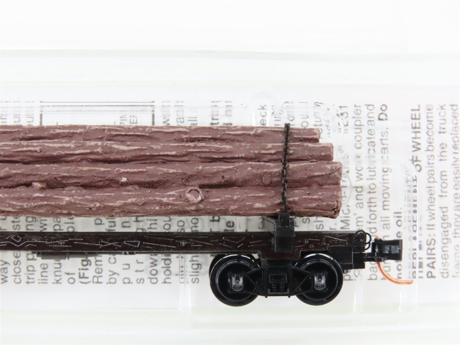 N Scale Micro-Trains MTL 113020 Undecorated 40' Skeleton Log Car w/ Log Load #2