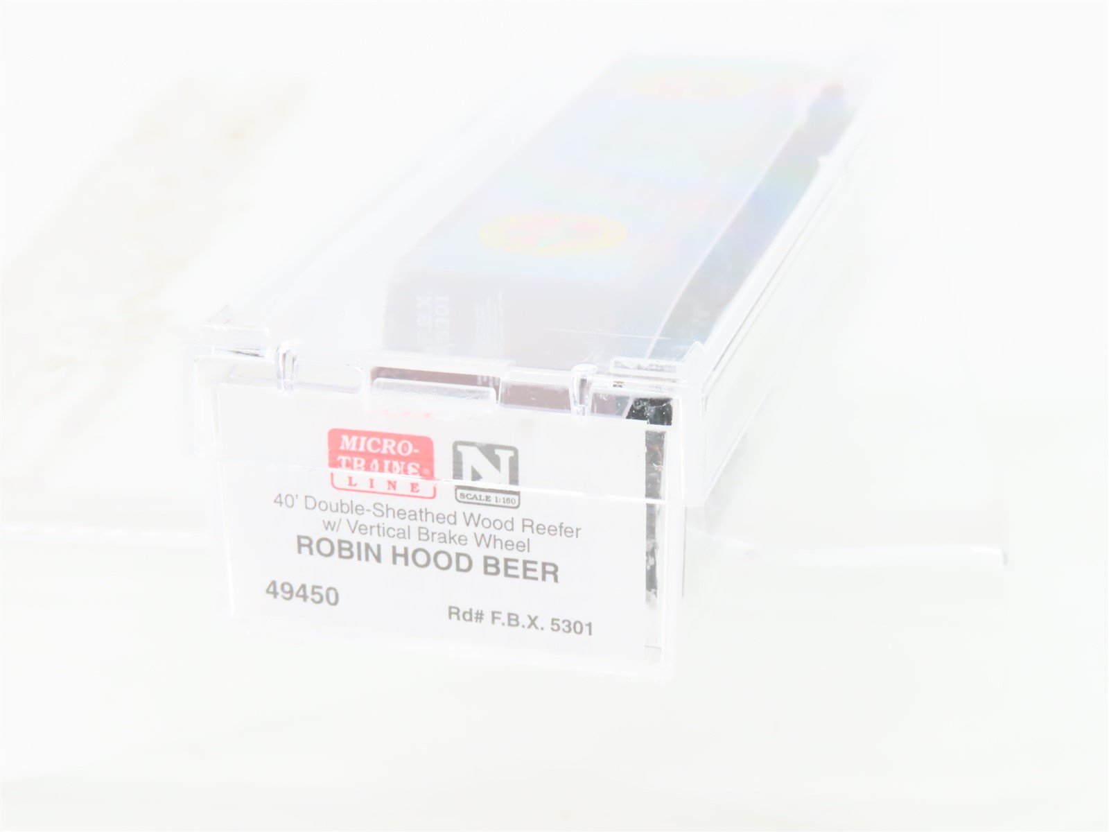 N Scale Micro-Trains MTL 49450 FBX Robin Hood Beer 40' Wood Reefer #5301
